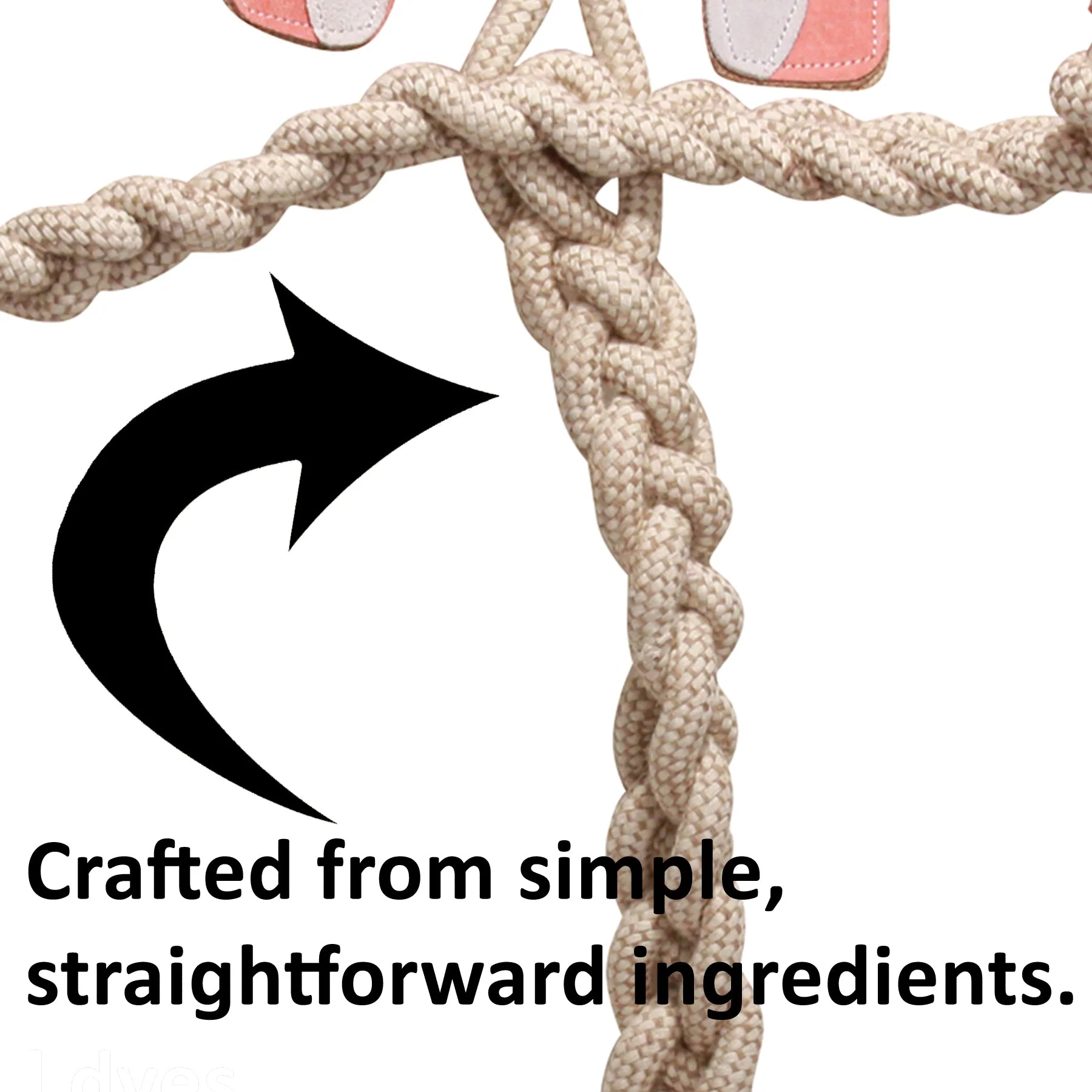 Stuey Sock Monkey Natural Rope Knottie® Dog Toy, Large (9mm rope diameter) - Image 5