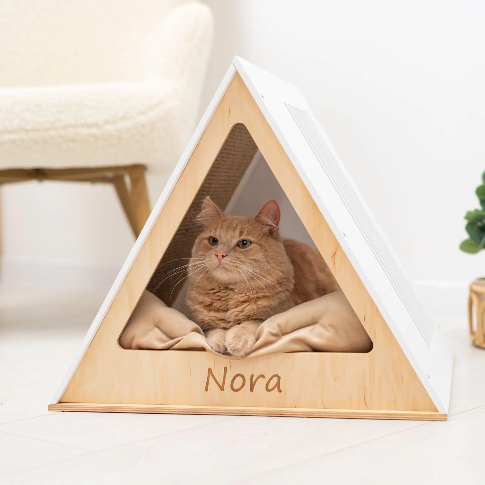 Stylish Wooden Cat Houses - White - Image 7