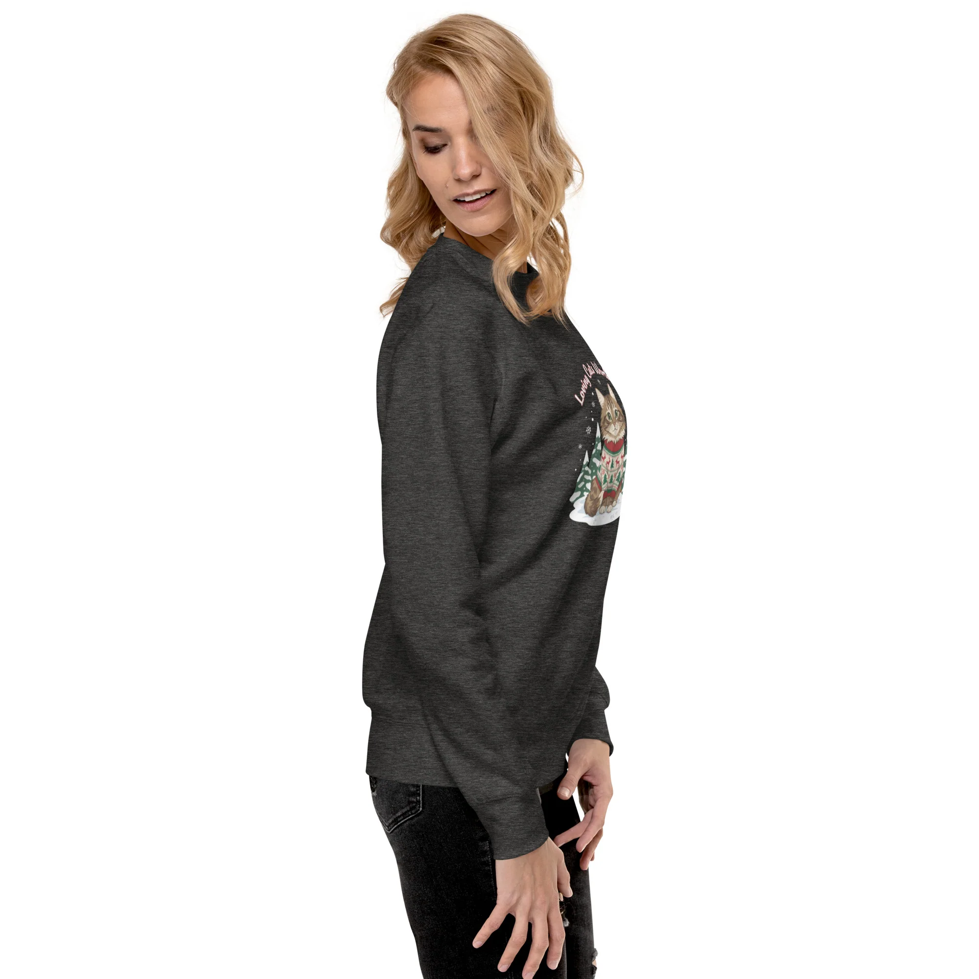 Sweater Weather Tabby: Brown Cat Winter Vibes Sweatshirt - Image 13
