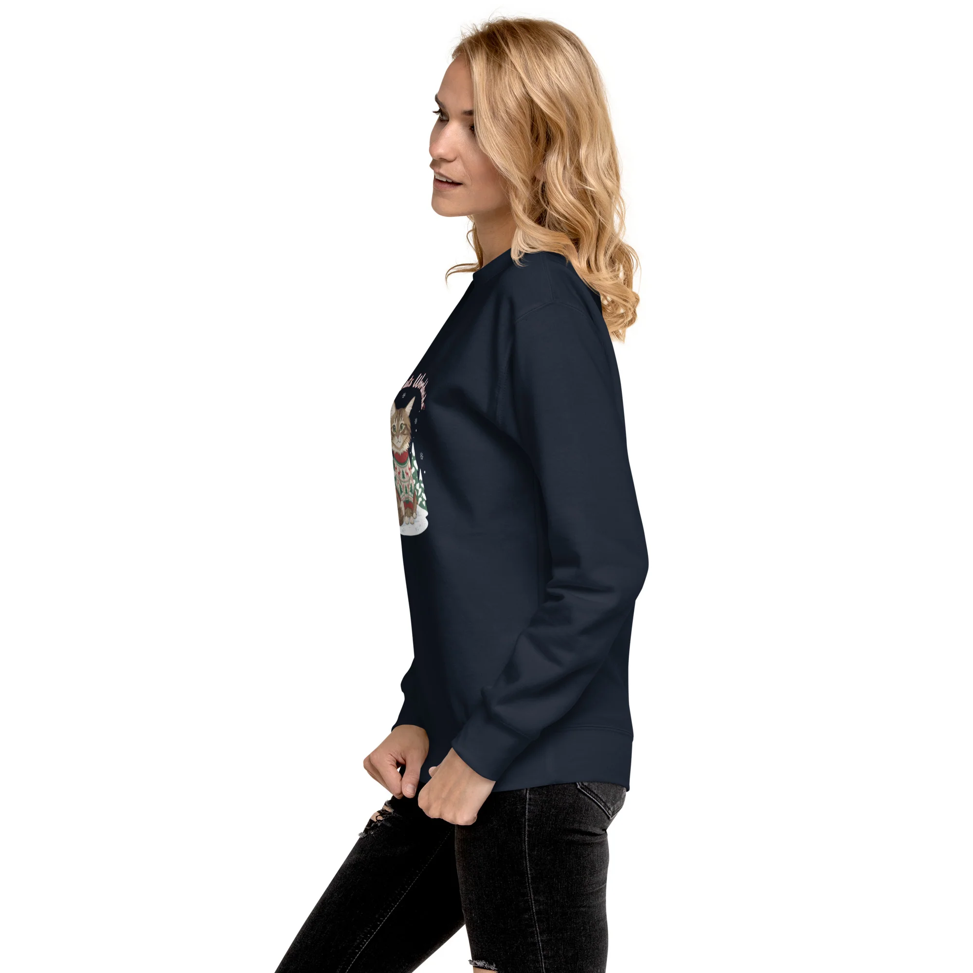 Sweater Weather Tabby: Brown Cat Winter Vibes Sweatshirt - Image 19