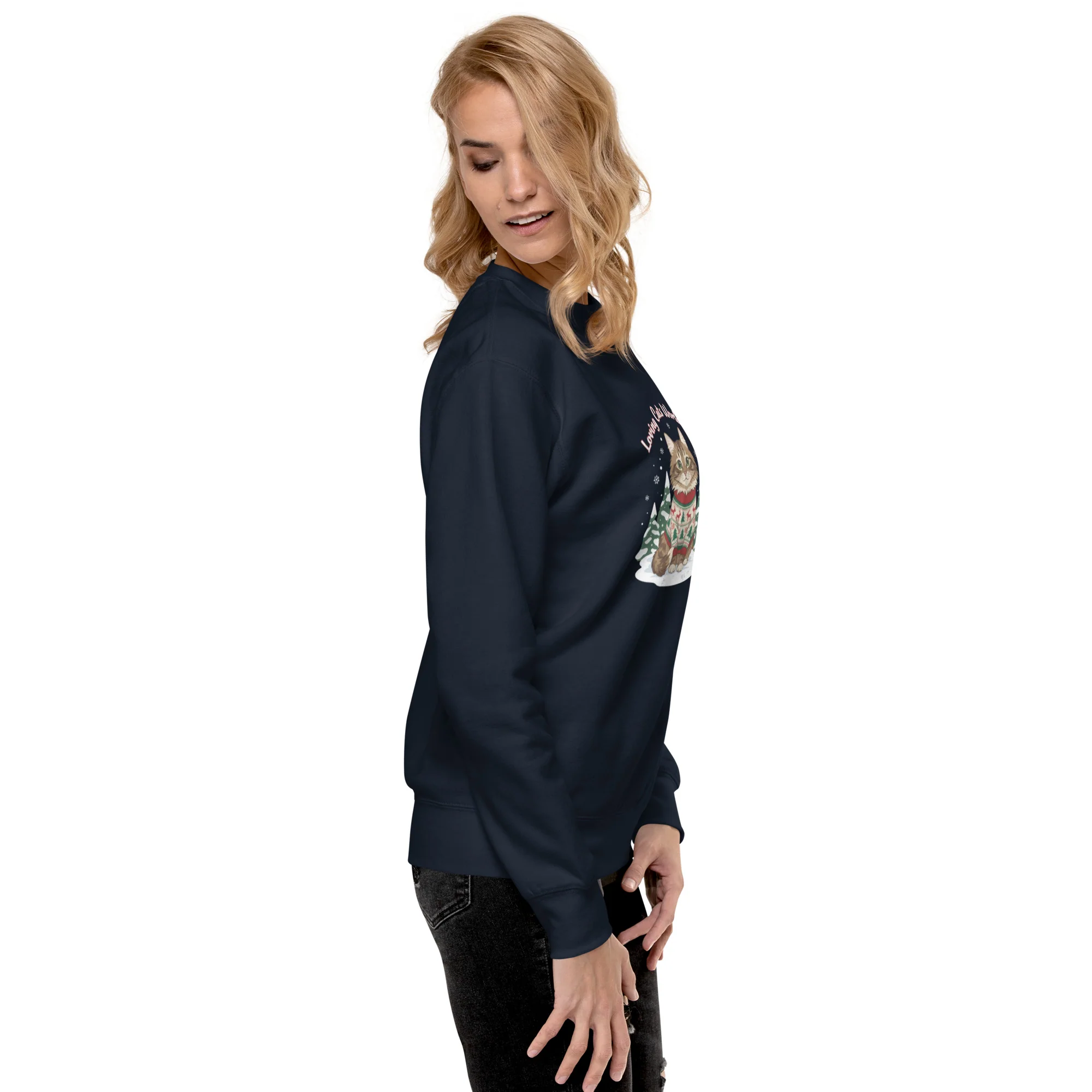 Sweater Weather Tabby: Brown Cat Winter Vibes Sweatshirt - Image 20