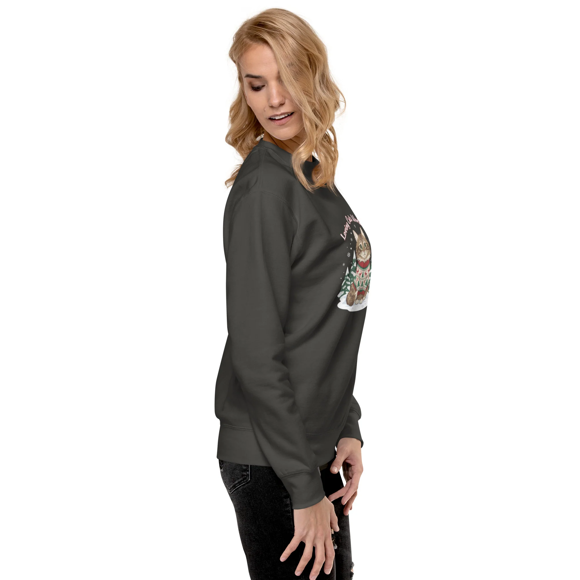 Sweater Weather Tabby: Brown Cat Winter Vibes Sweatshirt - Image 26