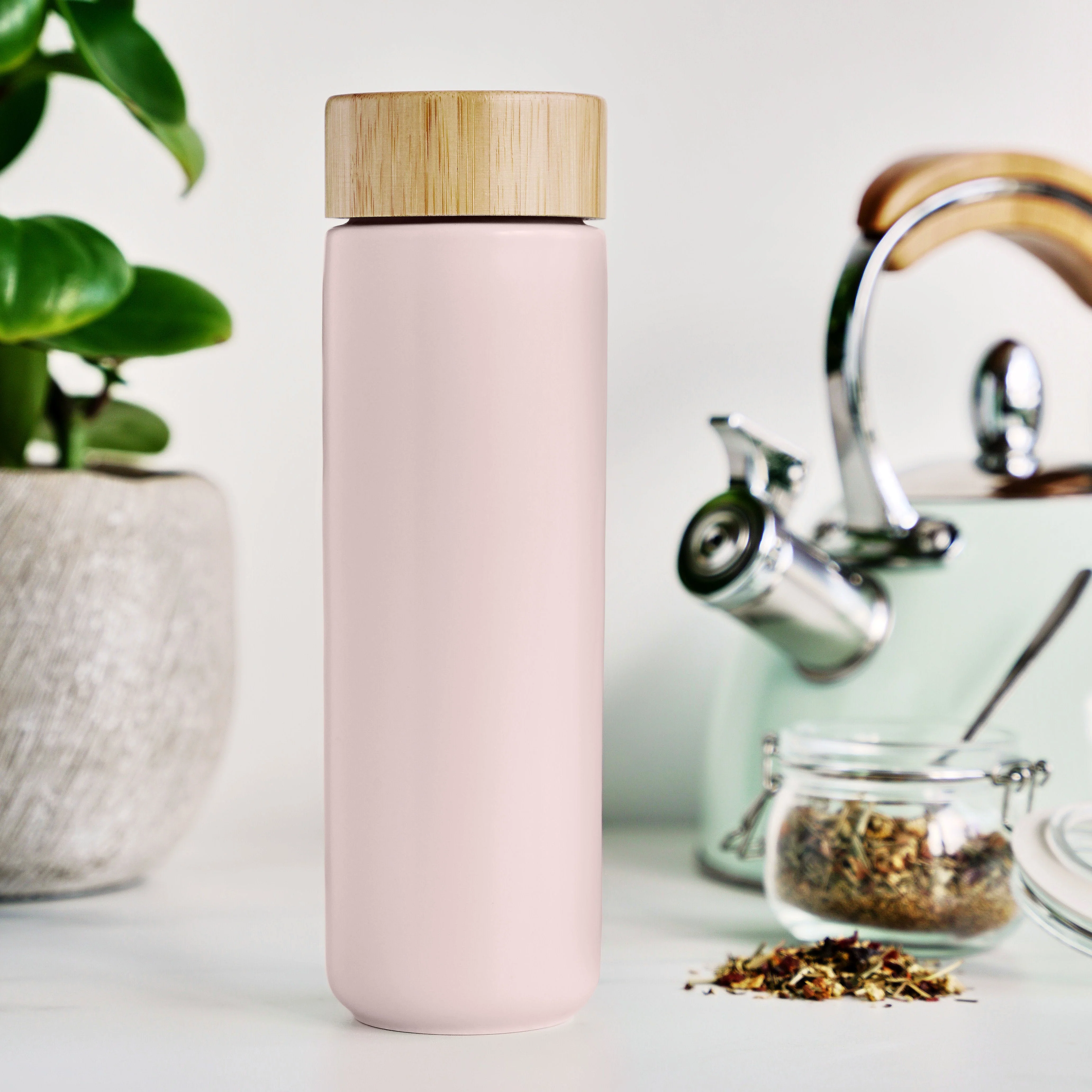Tatyana Ceramic To-Go Infuser Mug in Lavender - Image 2