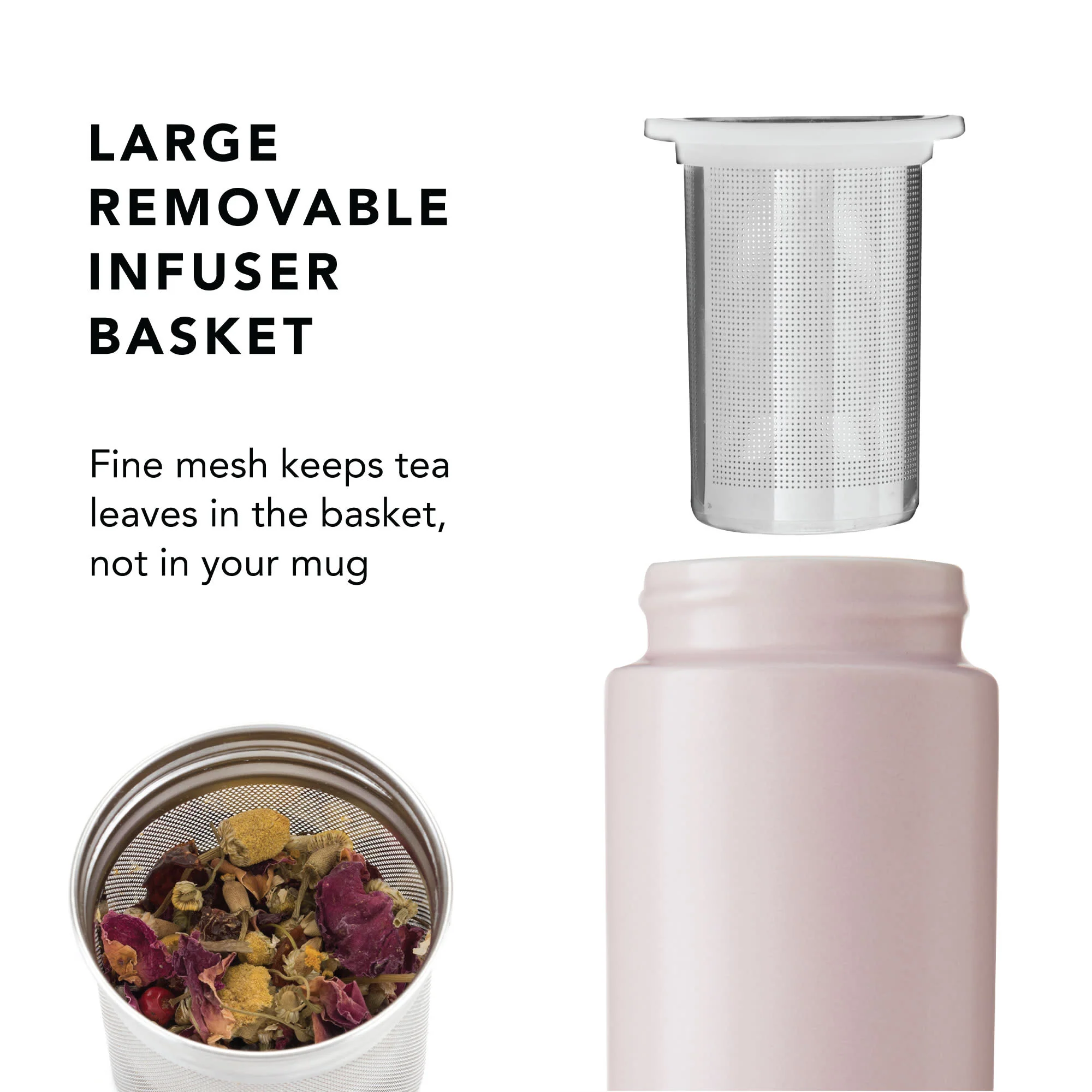Tatyana Ceramic To-Go Infuser Mug in Lavender - Image 7