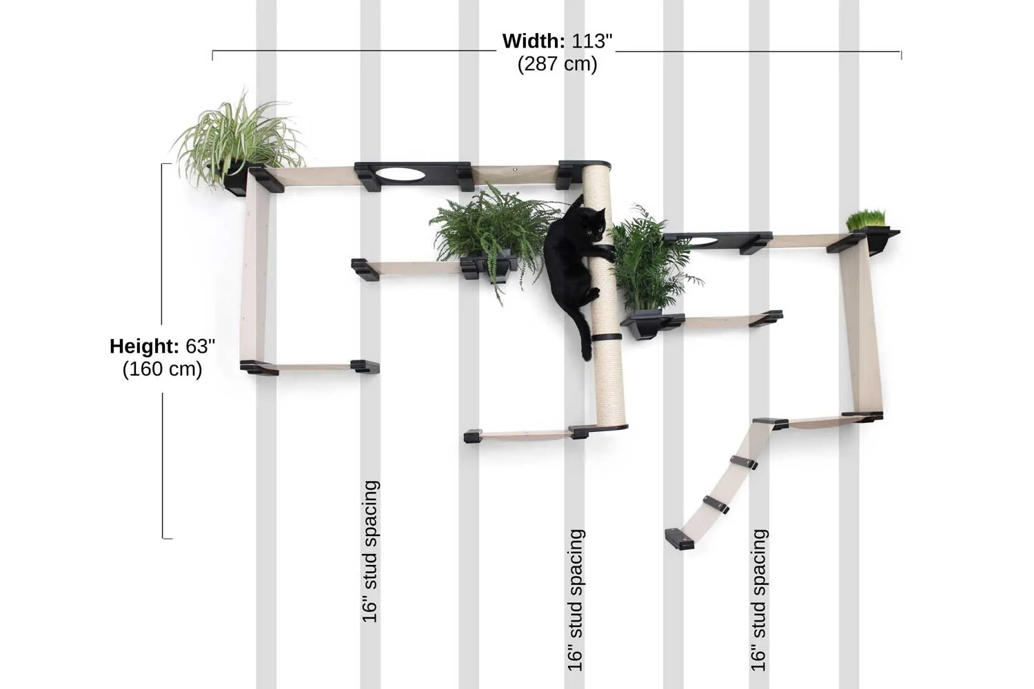 The Gardens - Modern Cat Tree with Plants - Image 33