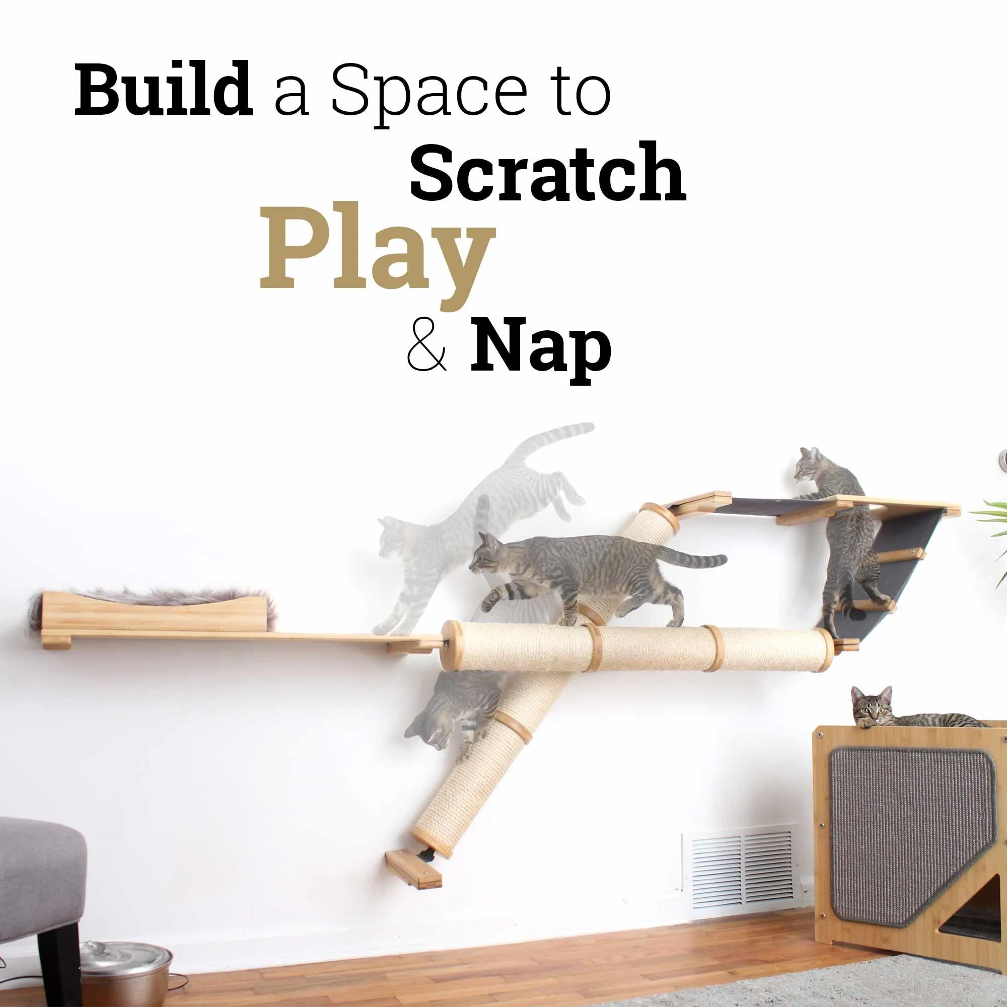 The Plateau - Horizontal Cat Scratcher Bed Set - Image 3