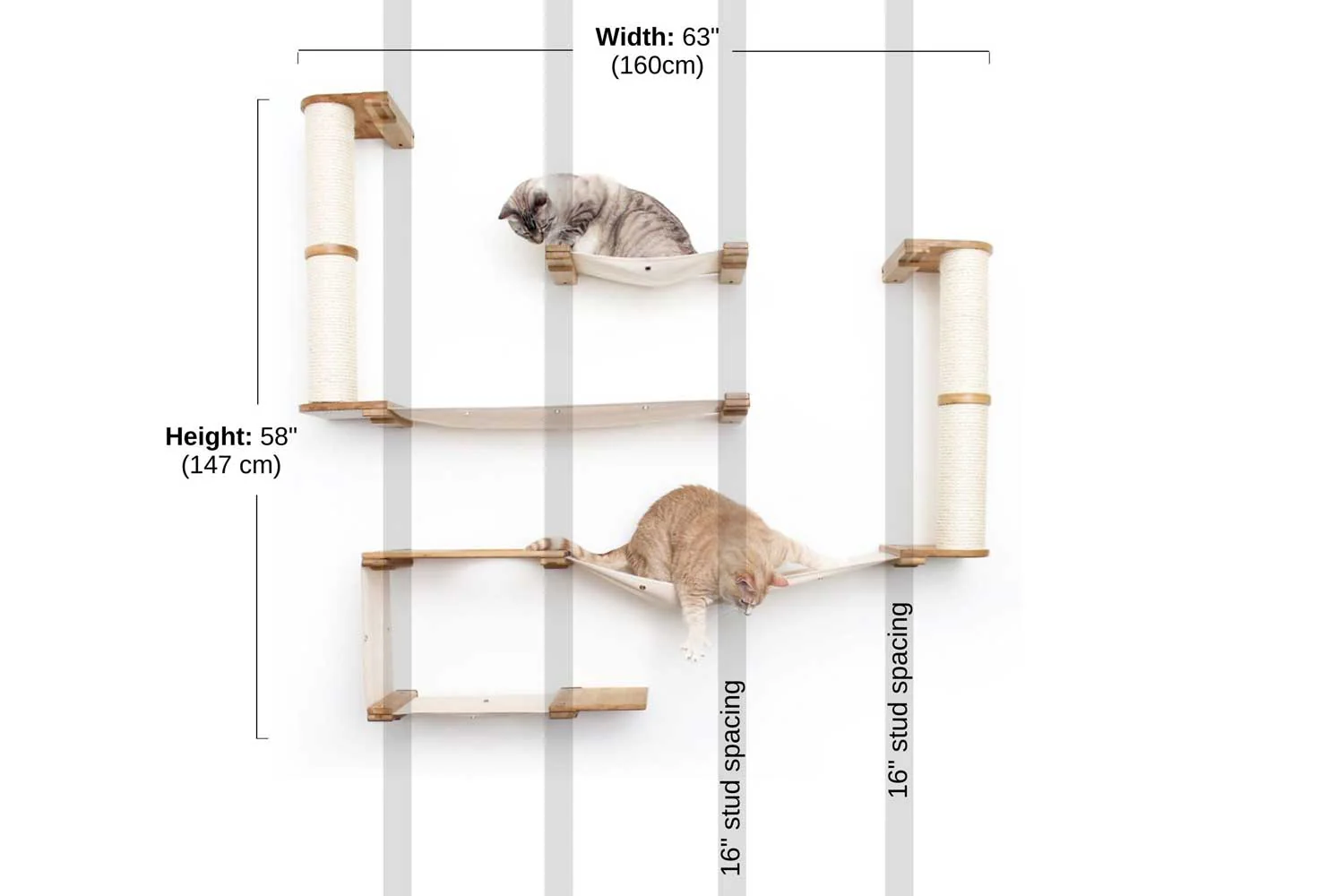 The Roman - A Wall Mounted Cat Scratcher Tree - Image 14