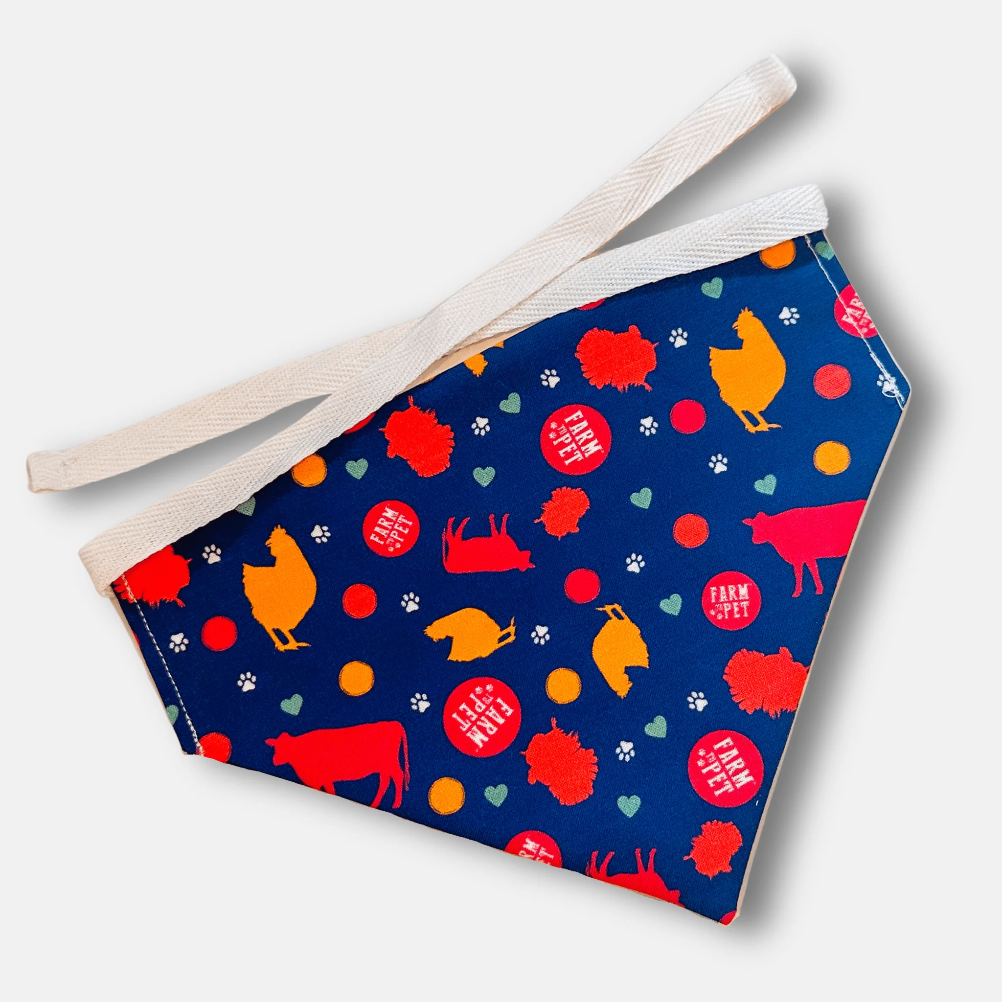 Tie-on Dog Bandana | Adjustable String-tie Bandana for Dogs and Cats - Image 2