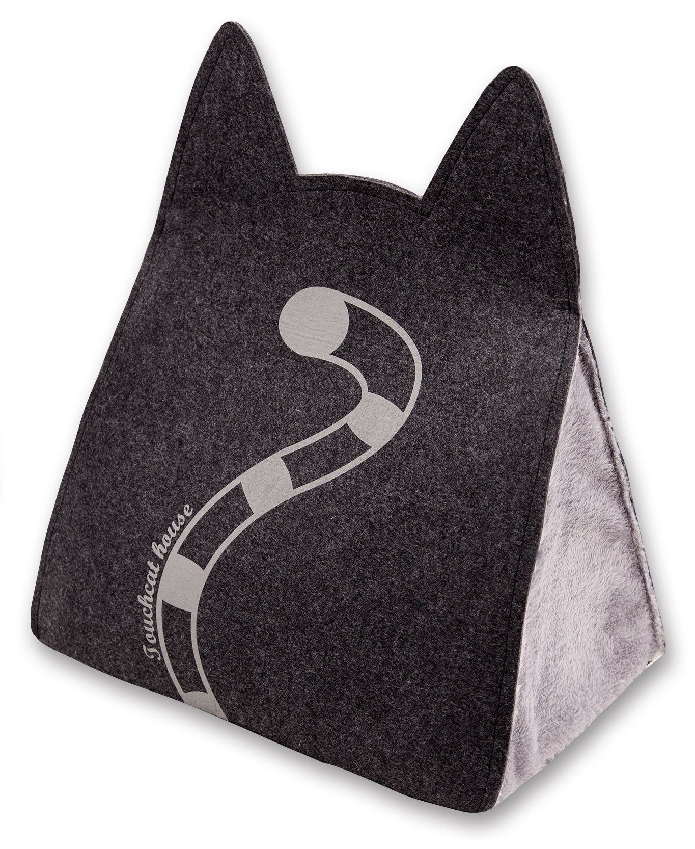 Touchcat ® 'Kitty Ears' Travel On-The-Go Folding Designer Fashion Pet Cat Bed House w/ Hanging Teaser Toy - Image 3