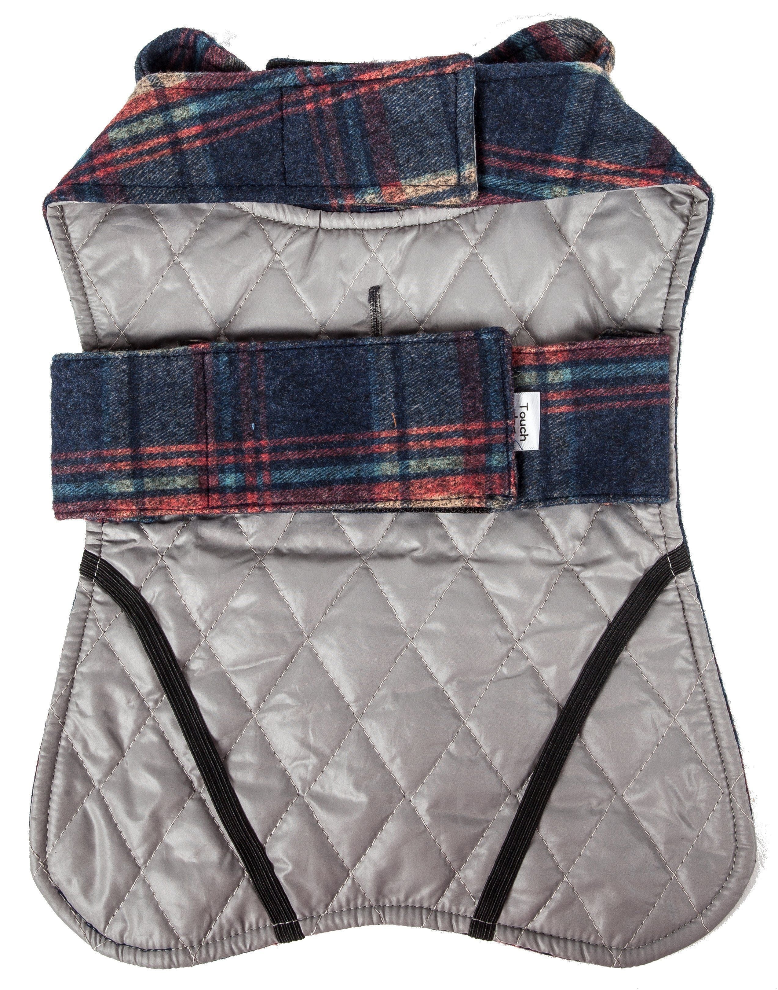 Touchdog ® 2-In-1 Tartan Plaid Dog Jacket and Matching Reversible Dog Mat - Image 11
