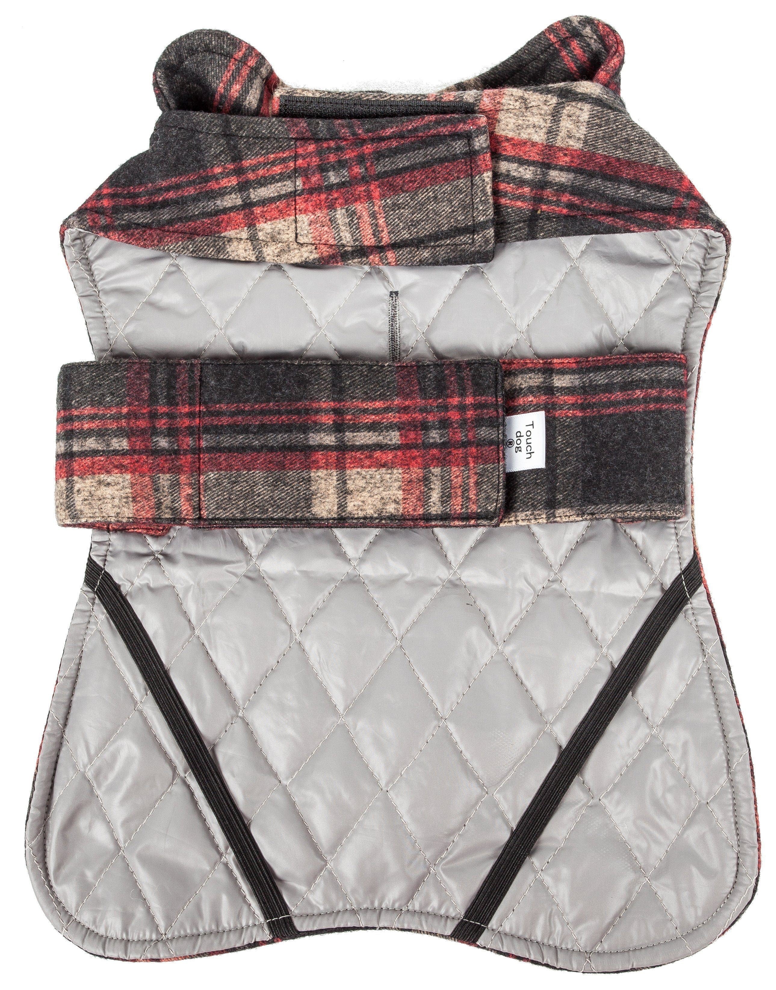 Touchdog ® 2-In-1 Tartan Plaid Dog Jacket and Matching Reversible Dog Mat - Image 12