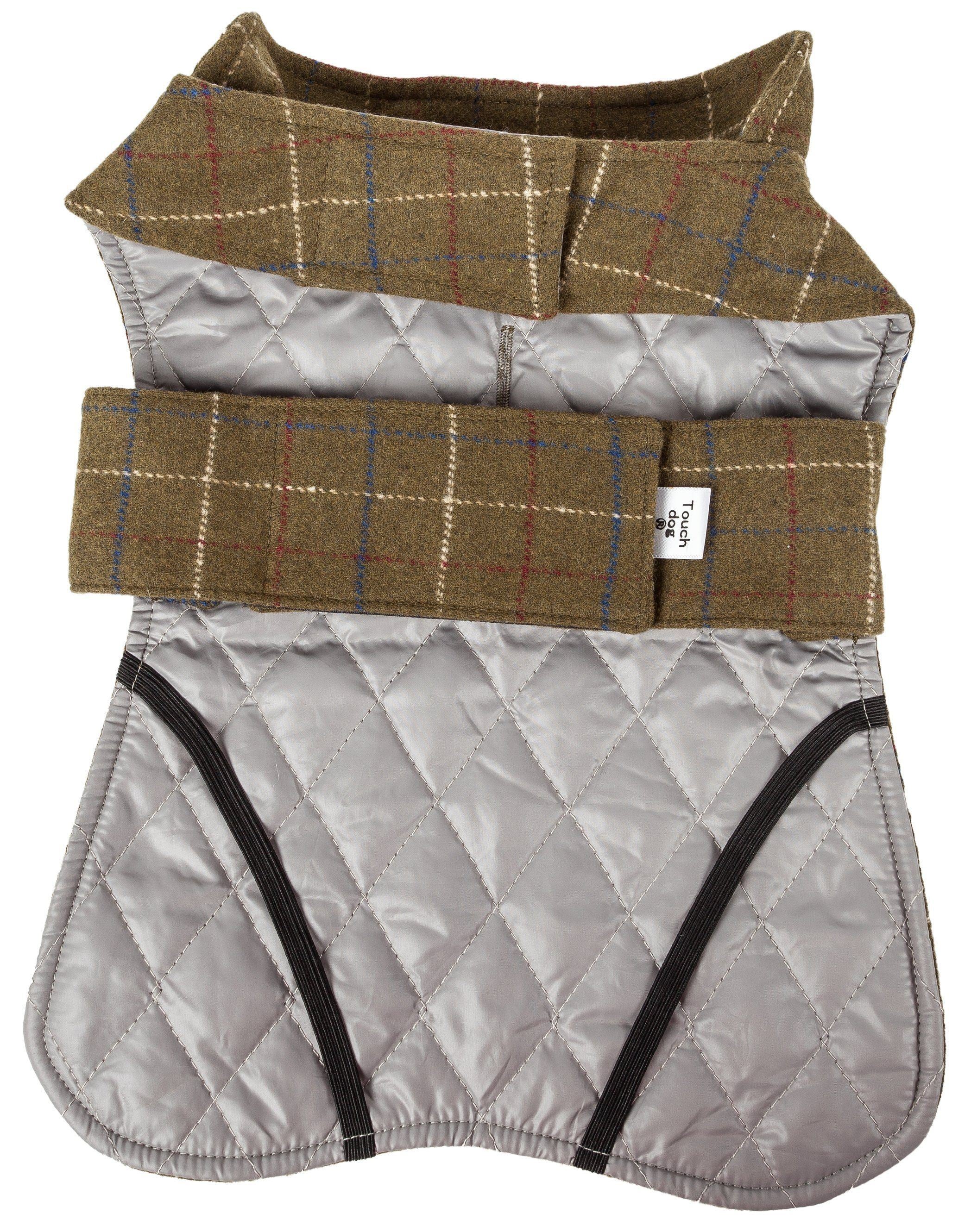 Touchdog ® 2-In-1 Windowpane Plaid Dog Jacket and Matching Reversible Dog Mat - Image 12