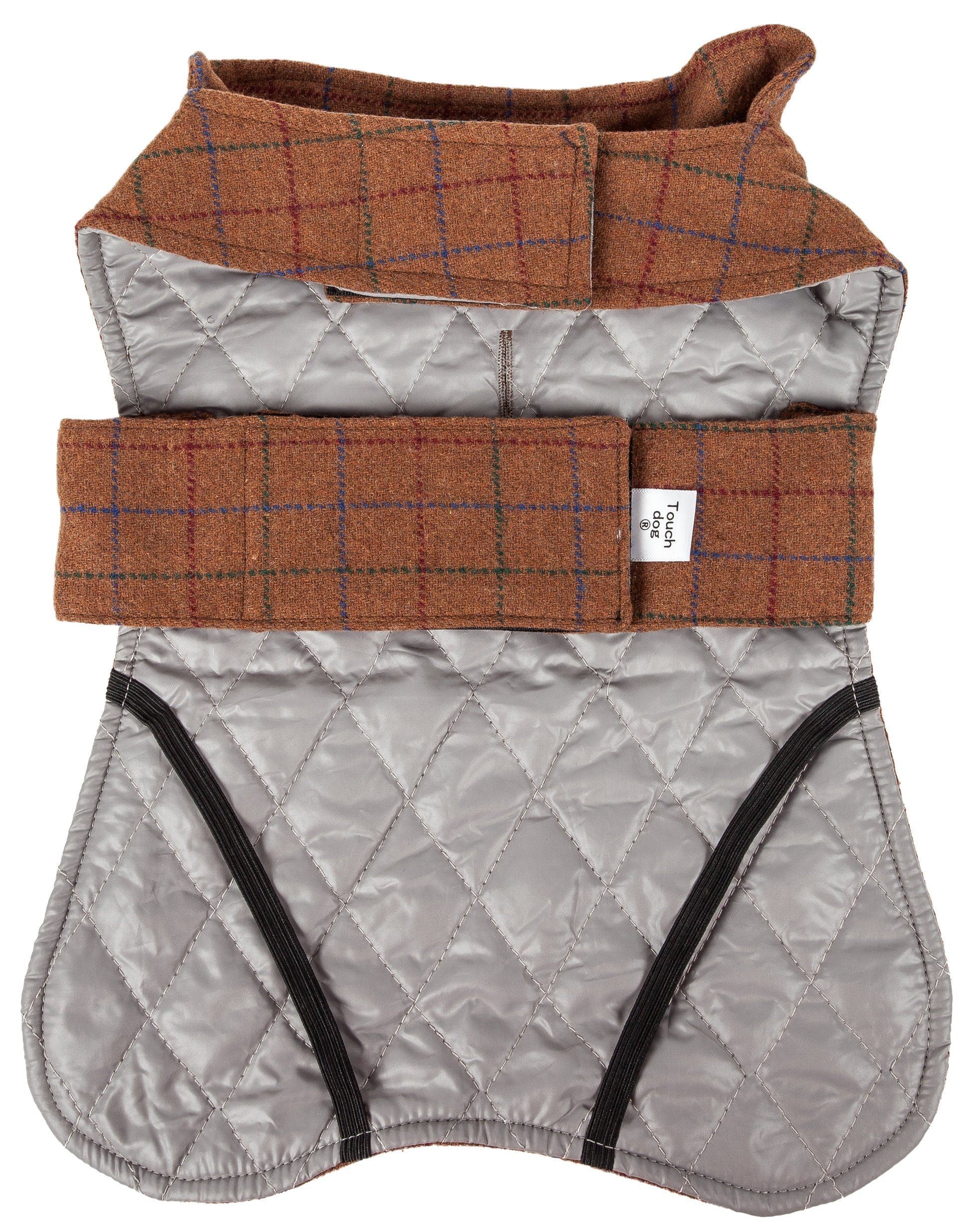 Touchdog ® 2-In-1 Windowpane Plaid Dog Jacket and Matching Reversible Dog Mat - Image 13