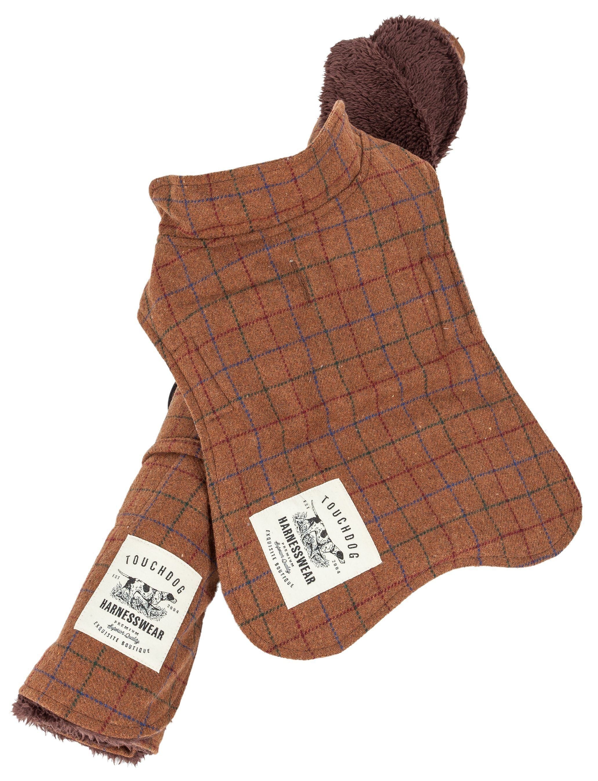 Touchdog ® 2-In-1 Windowpane Plaid Dog Jacket and Matching Reversible Dog Mat - Image 3