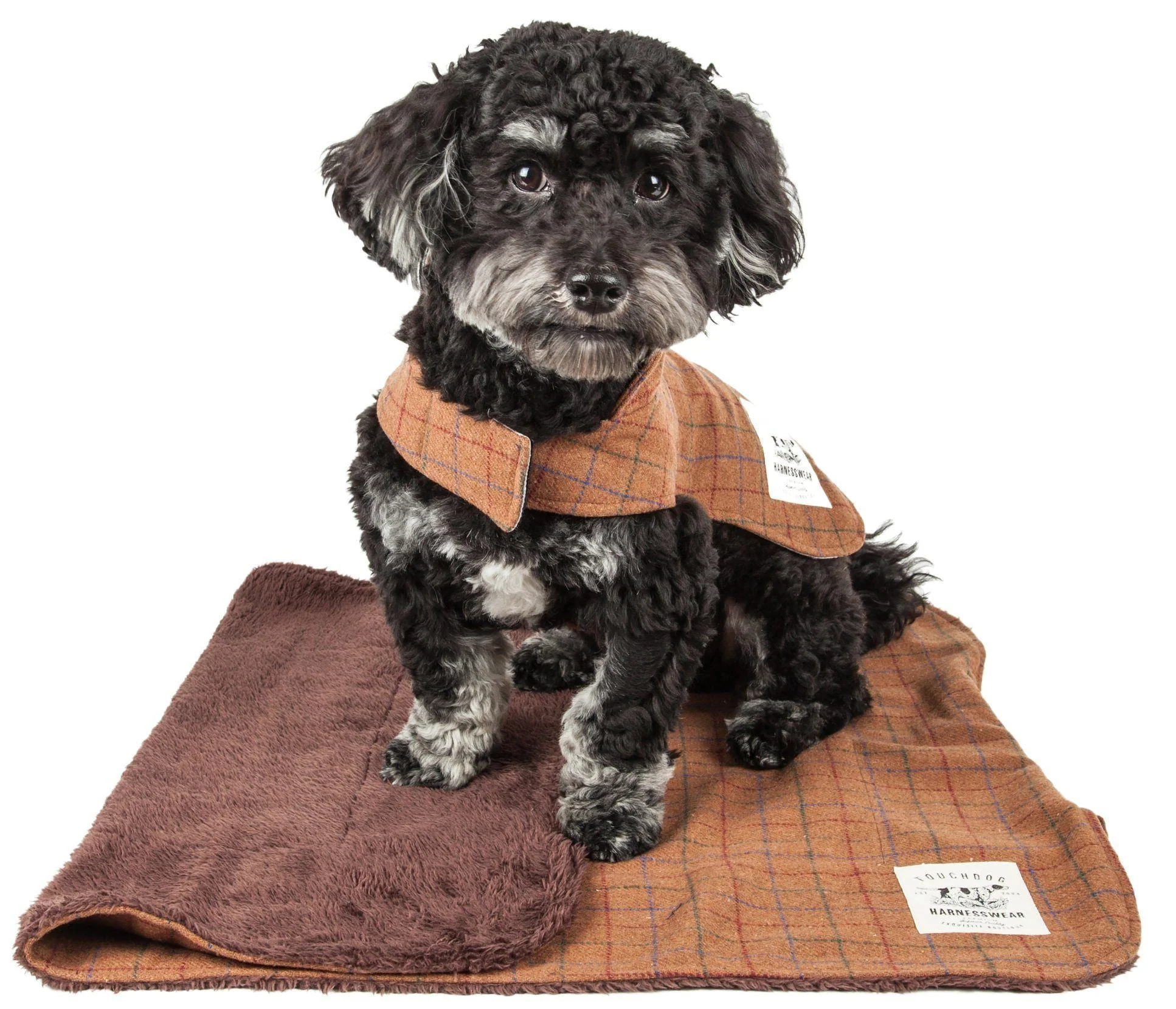 Touchdog ® 2-In-1 Windowpane Plaid Dog Jacket and Matching Reversible Dog Mat - Image 7