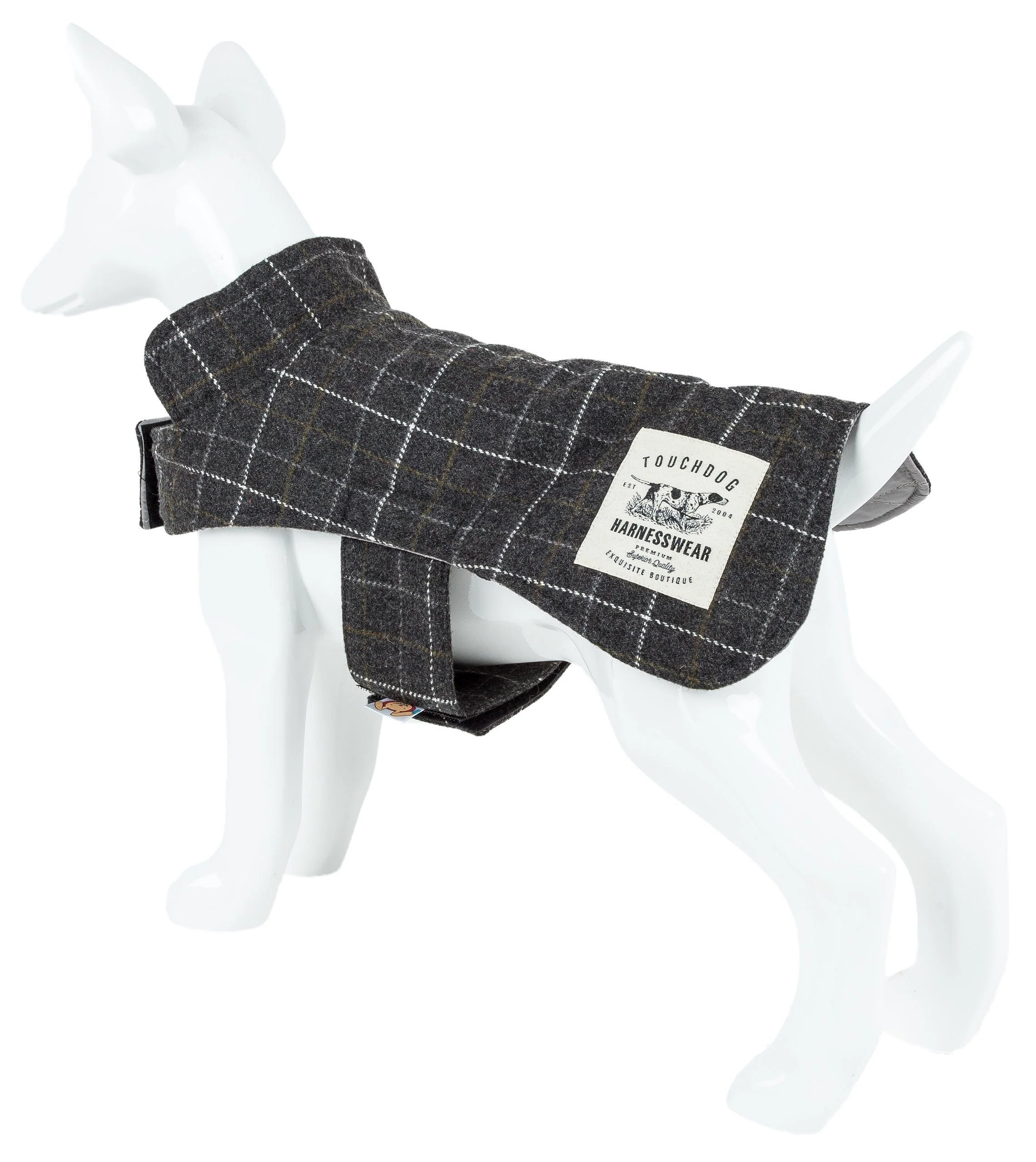 Touchdog ® 2-In-1 Windowpane Plaid Dog Jacket and Matching Reversible Dog Mat - Image 8