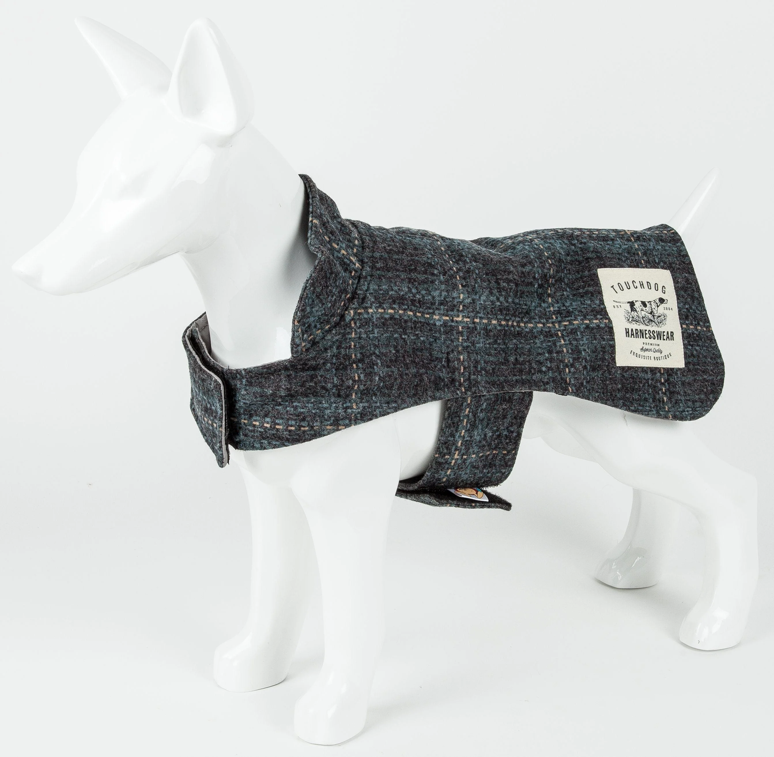 Touchdog ® 2-In-1 Windowpane Plaid Matching Dog Jacket and Reversible Dog Mat - Image 3