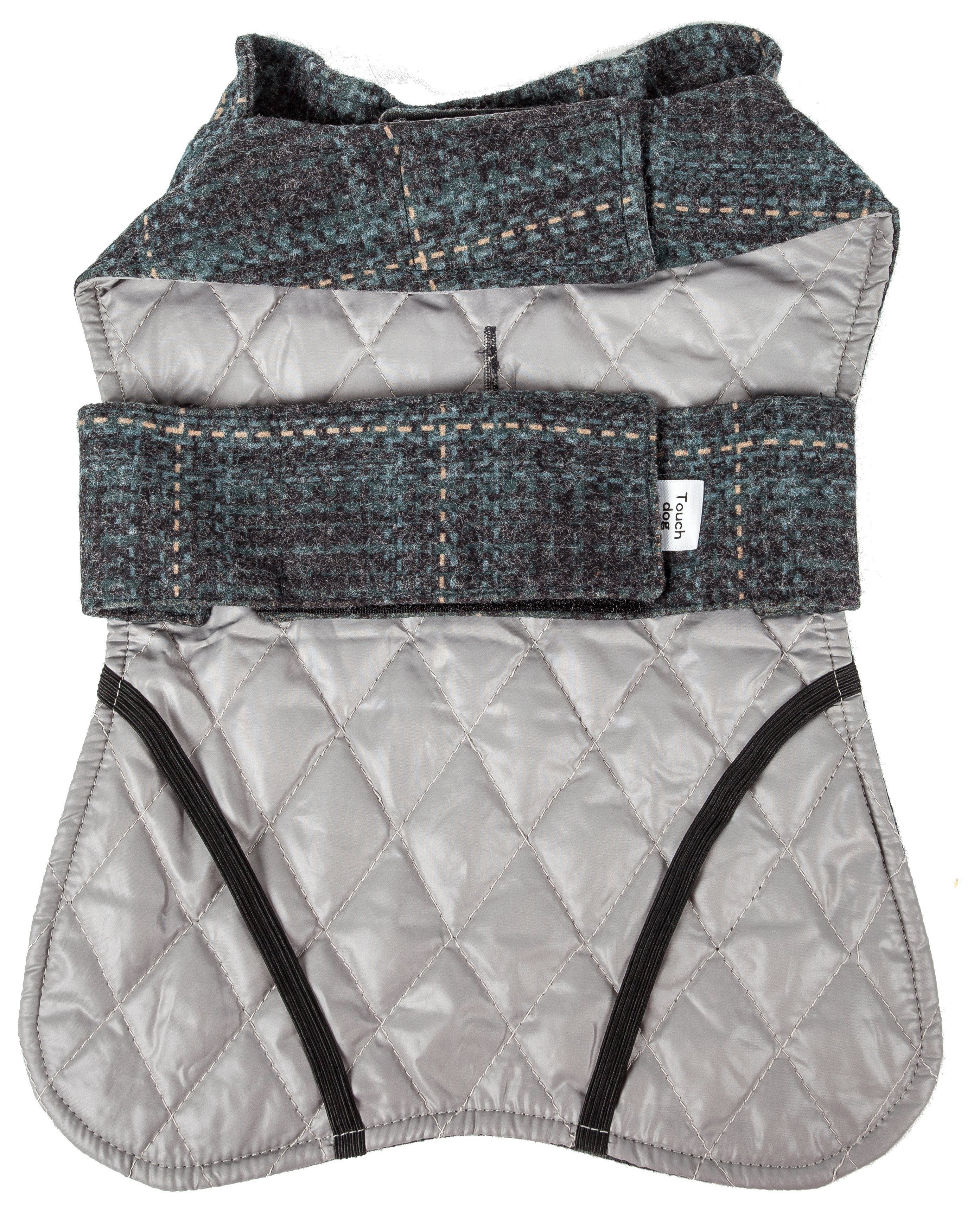 Touchdog ® 2-In-1 Windowpane Plaid Matching Dog Jacket and Reversible Dog Mat - Image 5