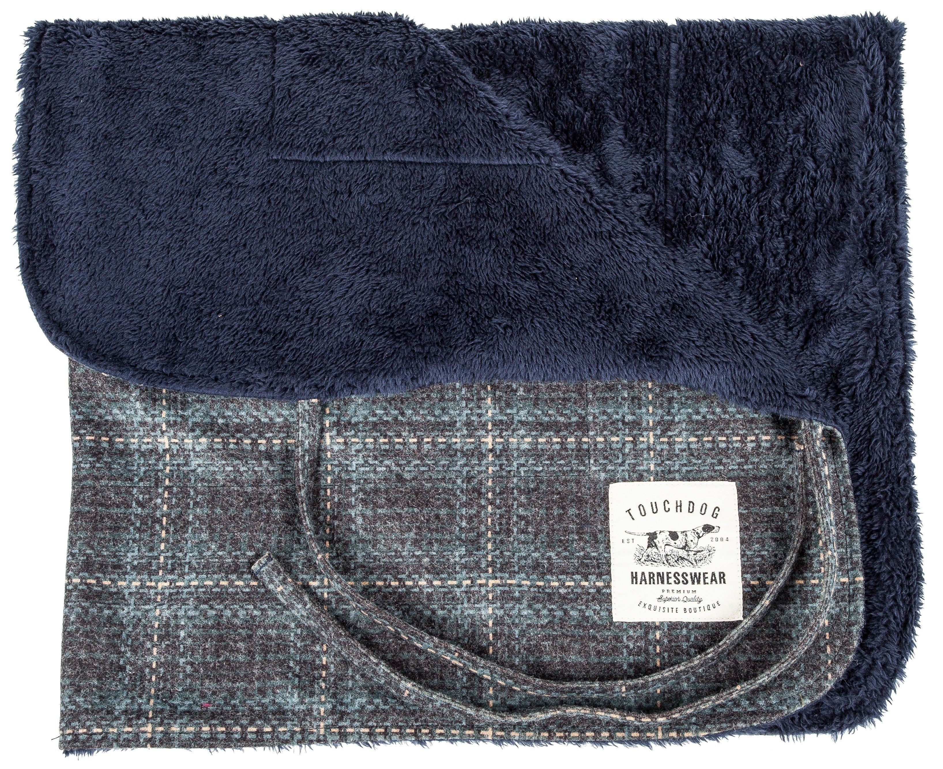 Touchdog ® 2-In-1 Windowpane Plaid Matching Dog Jacket and Reversible Dog Mat - Image 6