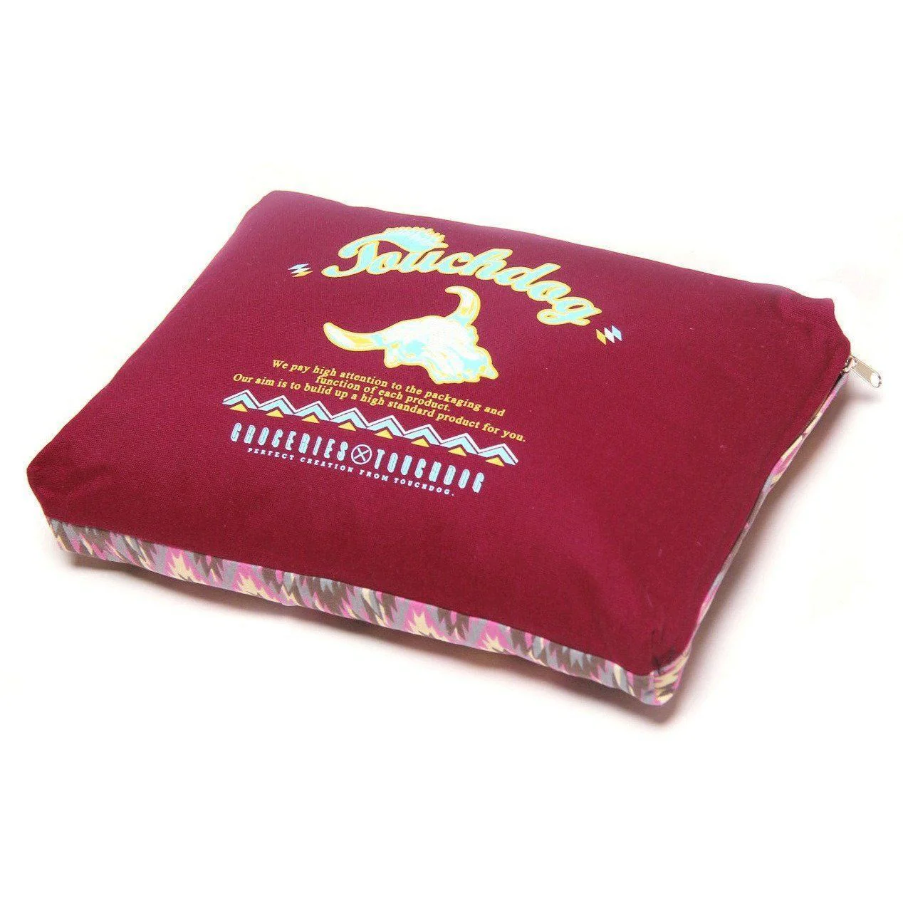 Touchdog ® '70's Vintage-Tribal' Rectangular-Boxed Designer Dog Bed - Image 2