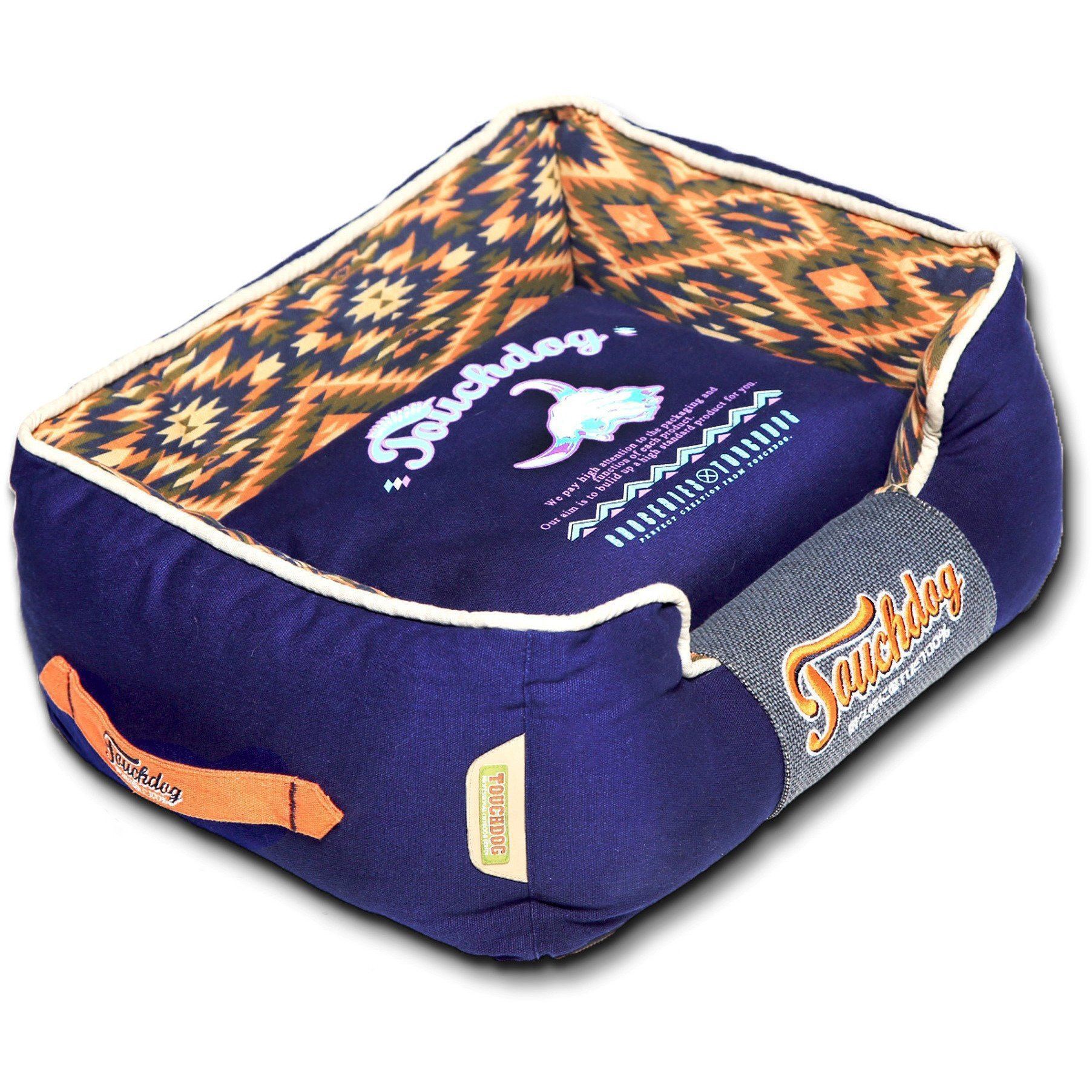 Touchdog ® '70's Vintage-Tribal' Rectangular-Boxed Designer Dog Bed - Image 4