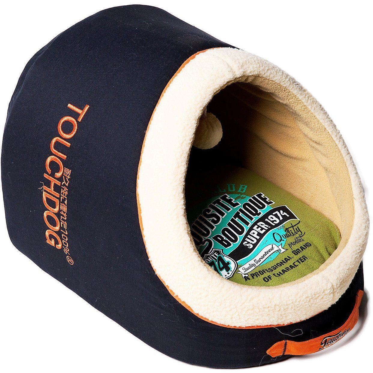 Touchdog ® 'Active-Play' Vintage Emblem Panoramic Cat Bed w/ Teaser Toy - Image 10