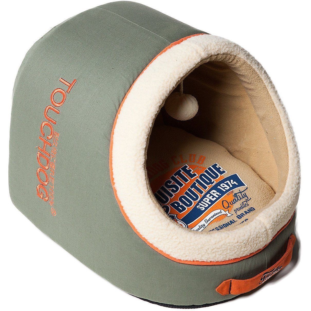 Touchdog ® 'Active-Play' Vintage Emblem Panoramic Cat Bed w/ Teaser Toy - Image 11