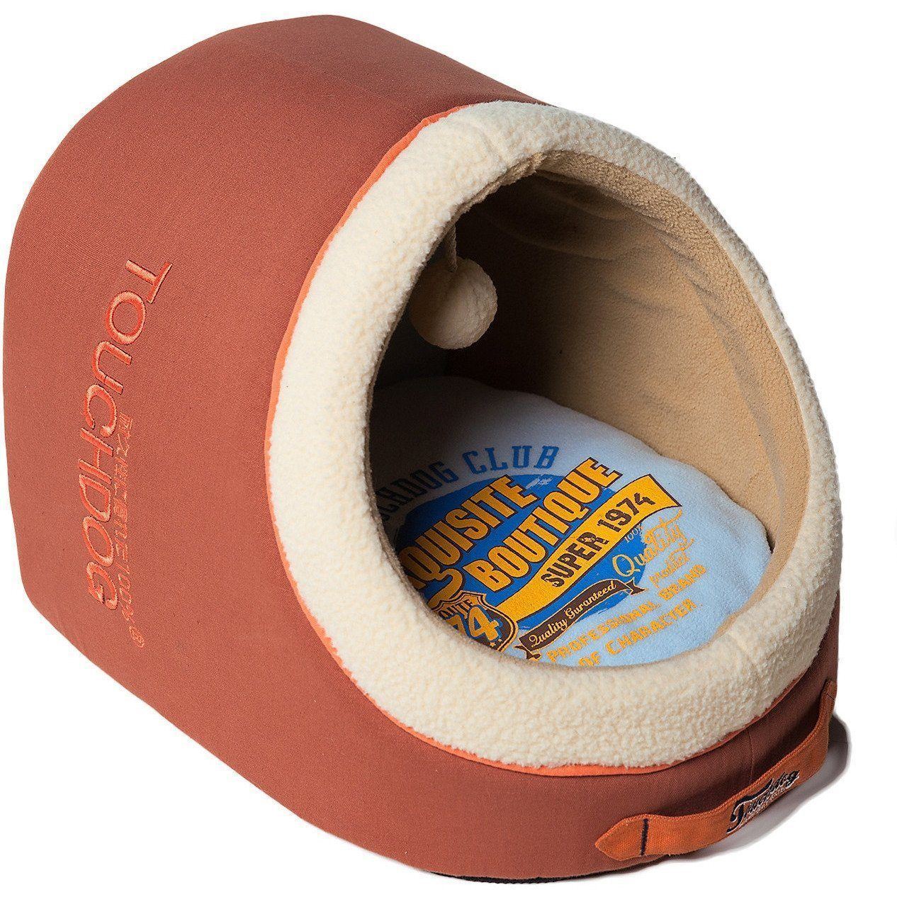 Touchdog ® 'Active-Play' Vintage Emblem Panoramic Cat Bed w/ Teaser Toy - Image 12
