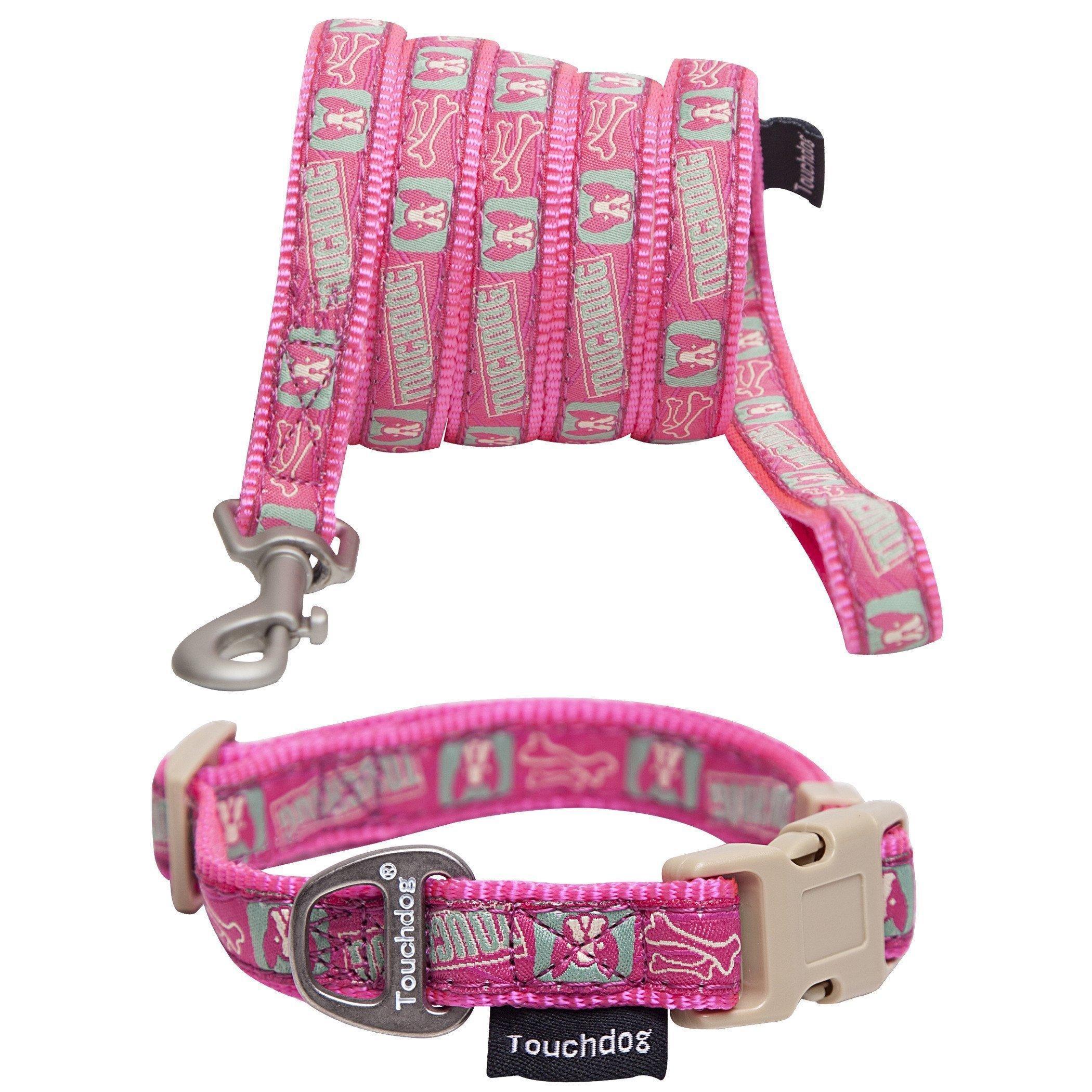 Touchdog ® 'Caliber' Designer Embroidered Fashion Pet Dog Leash and Collar Combination - Image 3
