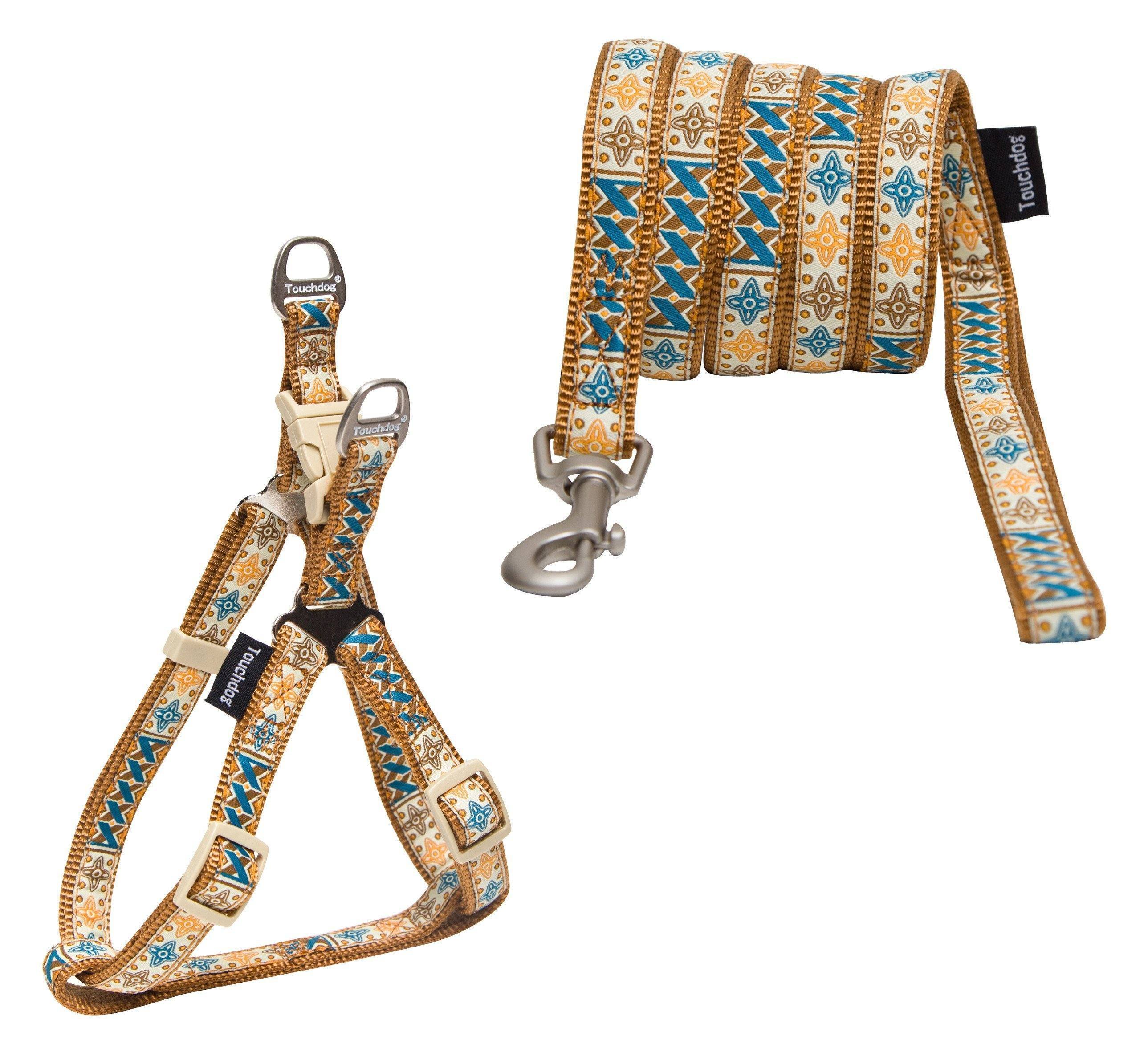 Touchdog ® 'Caliber' Embroidered Designer Fashion Pet Dog Leash and Harness Combination - Image 2
