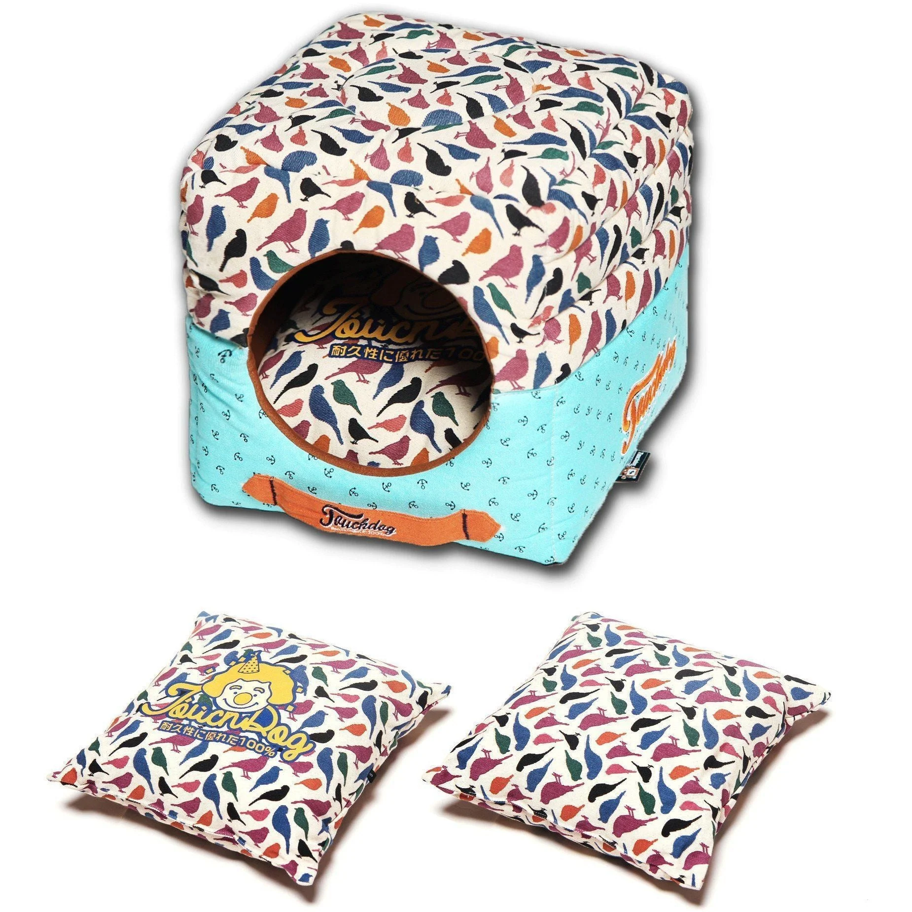 Touchdog ® 'Chirpin-Avery' 2-in-1 Collapsible Squared Dog and Cat Bed - Image 3