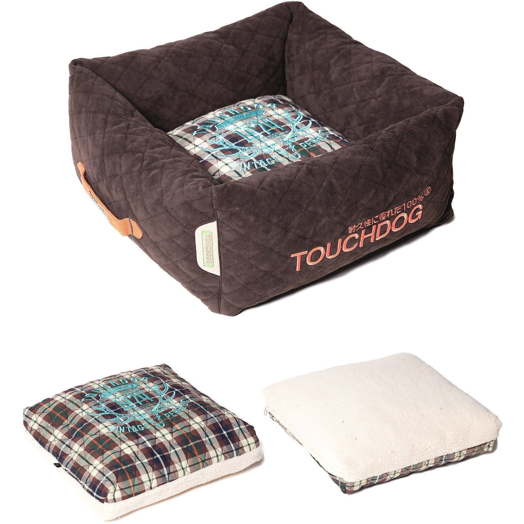 Touchdog ® 'Exquisite-Wuff' Quilted Squared Designer Dog Bed - Image 4
