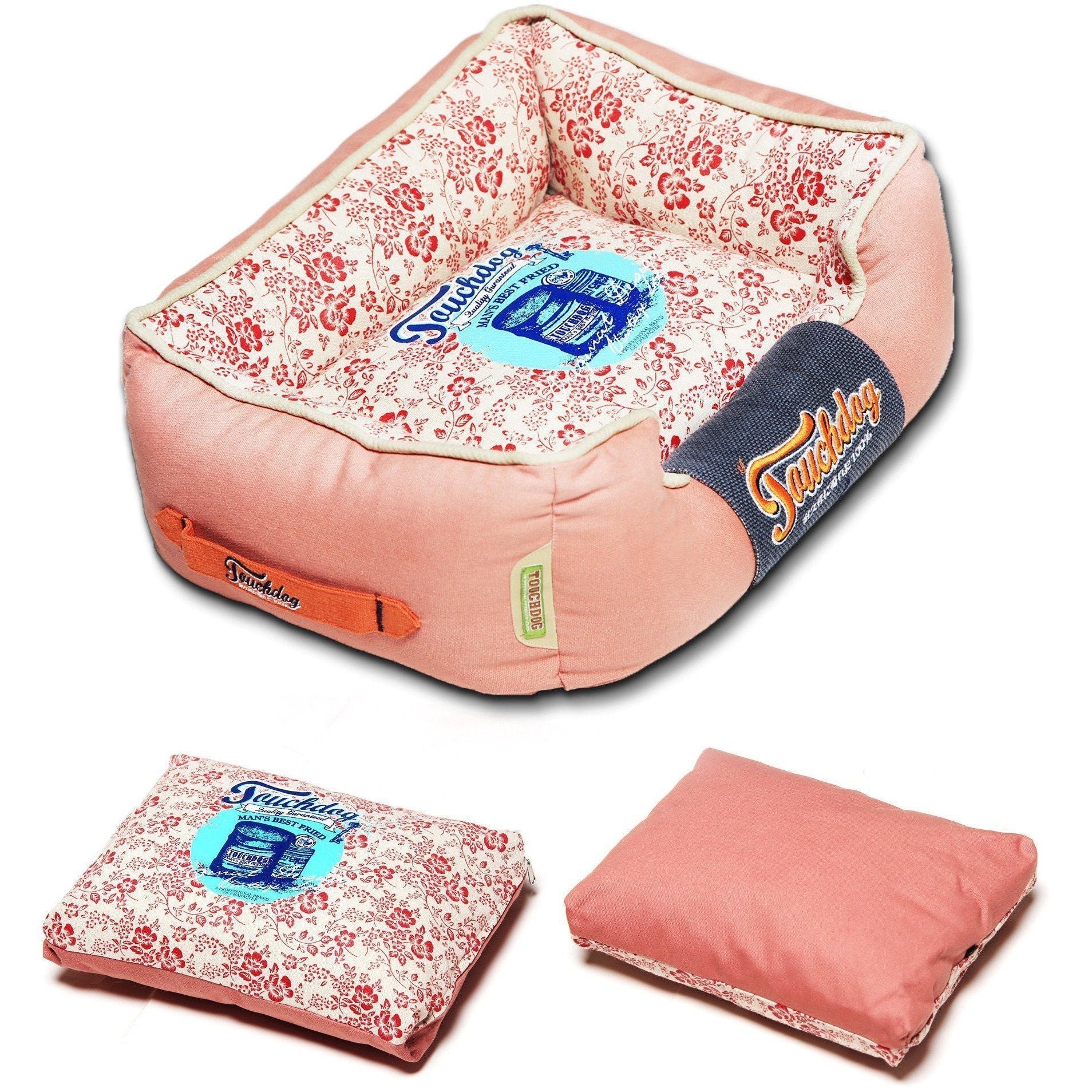Touchdog ® 'Floral-Galoral' Designer Rectangular Dog Bed - Image 4