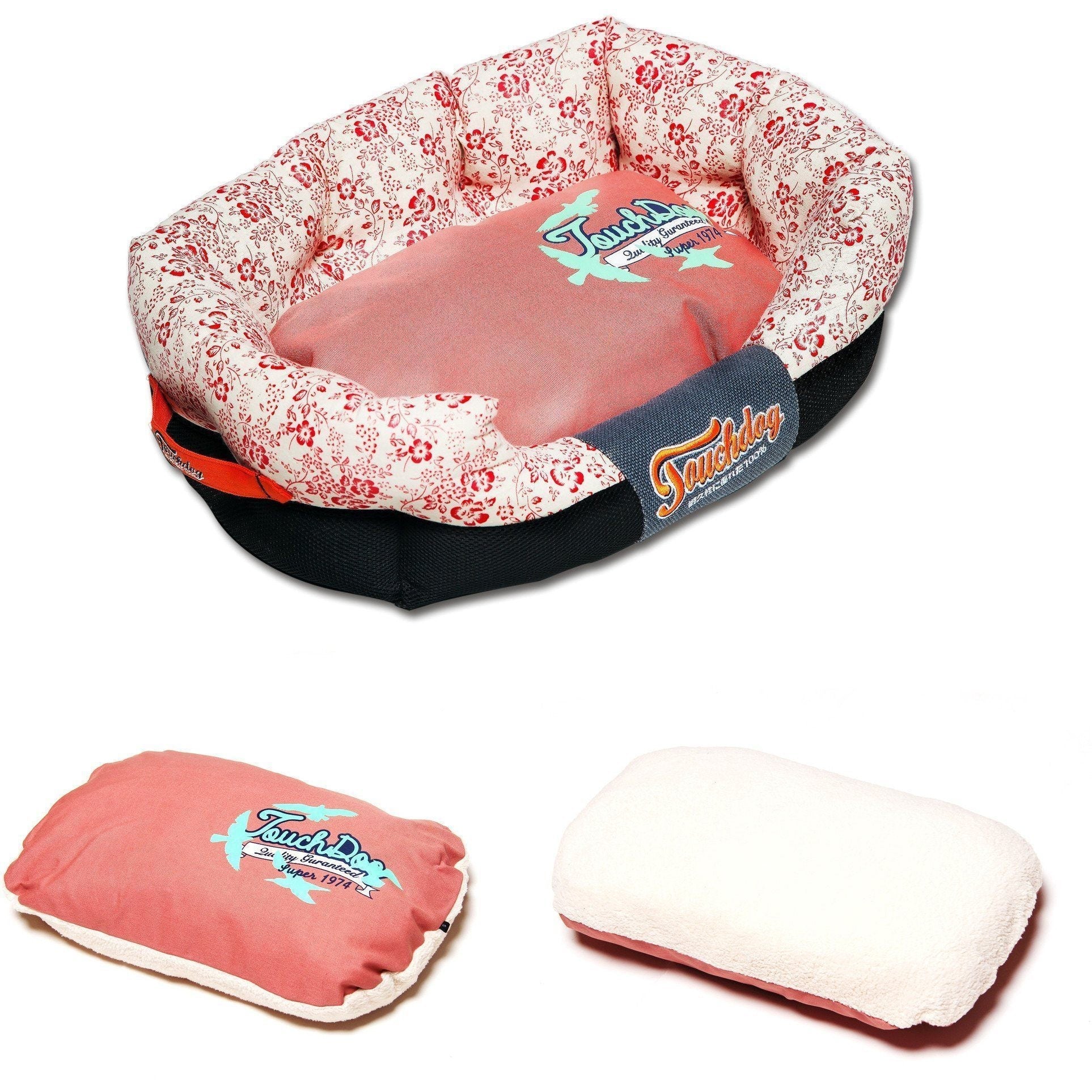 Touchdog ® 'Floral-Galoral' Ultra-Plush Rectangular Rounded Designer Dog Bed - Image 5