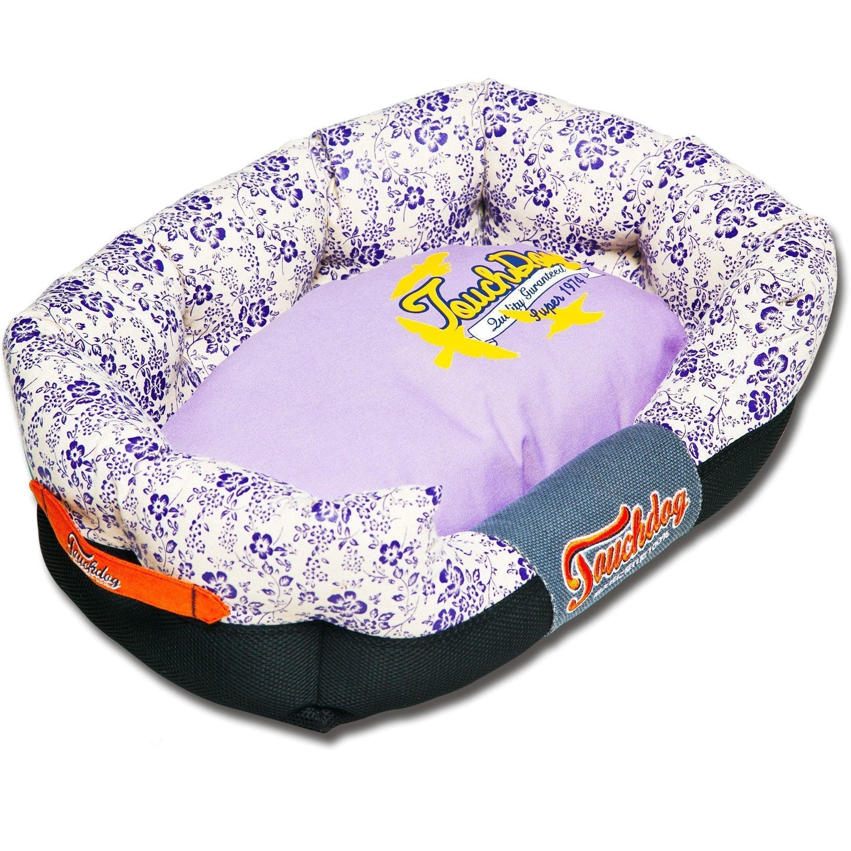 Touchdog ® 'Floral-Galoral' Ultra-Plush Rectangular Rounded Designer Dog Bed - Image 8