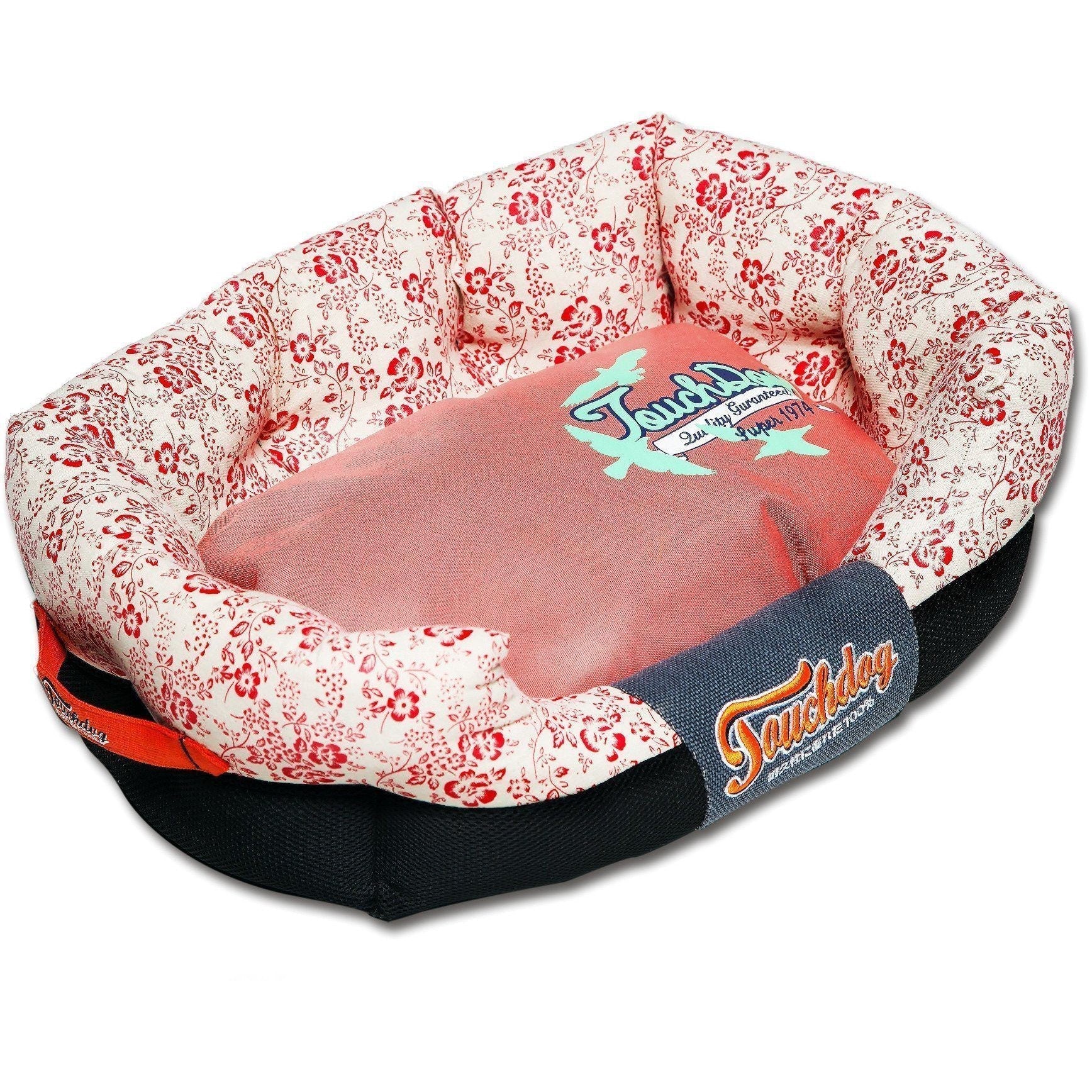 Touchdog ® 'Floral-Galoral' Ultra-Plush Rectangular Rounded Designer Dog Bed - Image 9