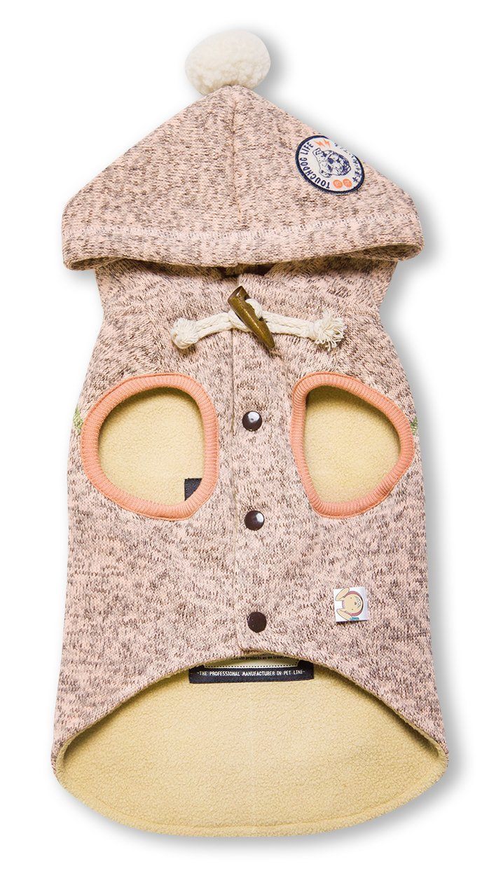 Touchdog ® Hippie Embellished Sleeveless Pompom Hooded Fashion Dog Sweater - Image 3