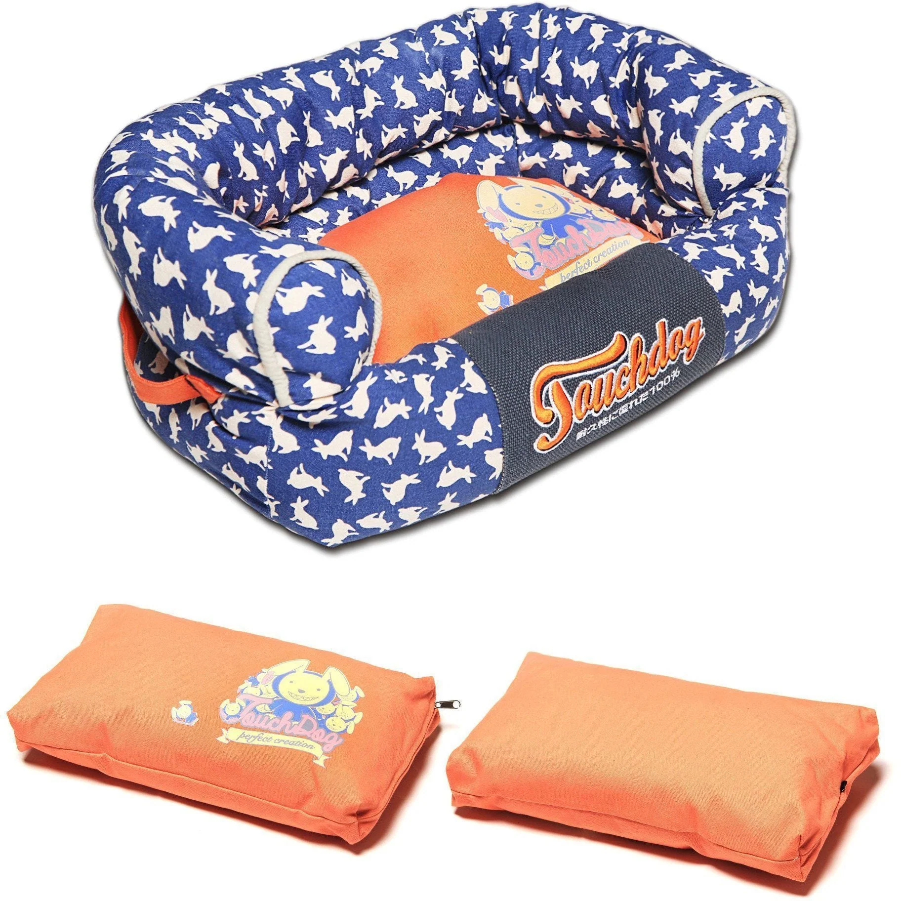 Touchdog ® 'Lazy-Bones' Rabbit-Spotted Designer Couch Dog Bed - Image 3