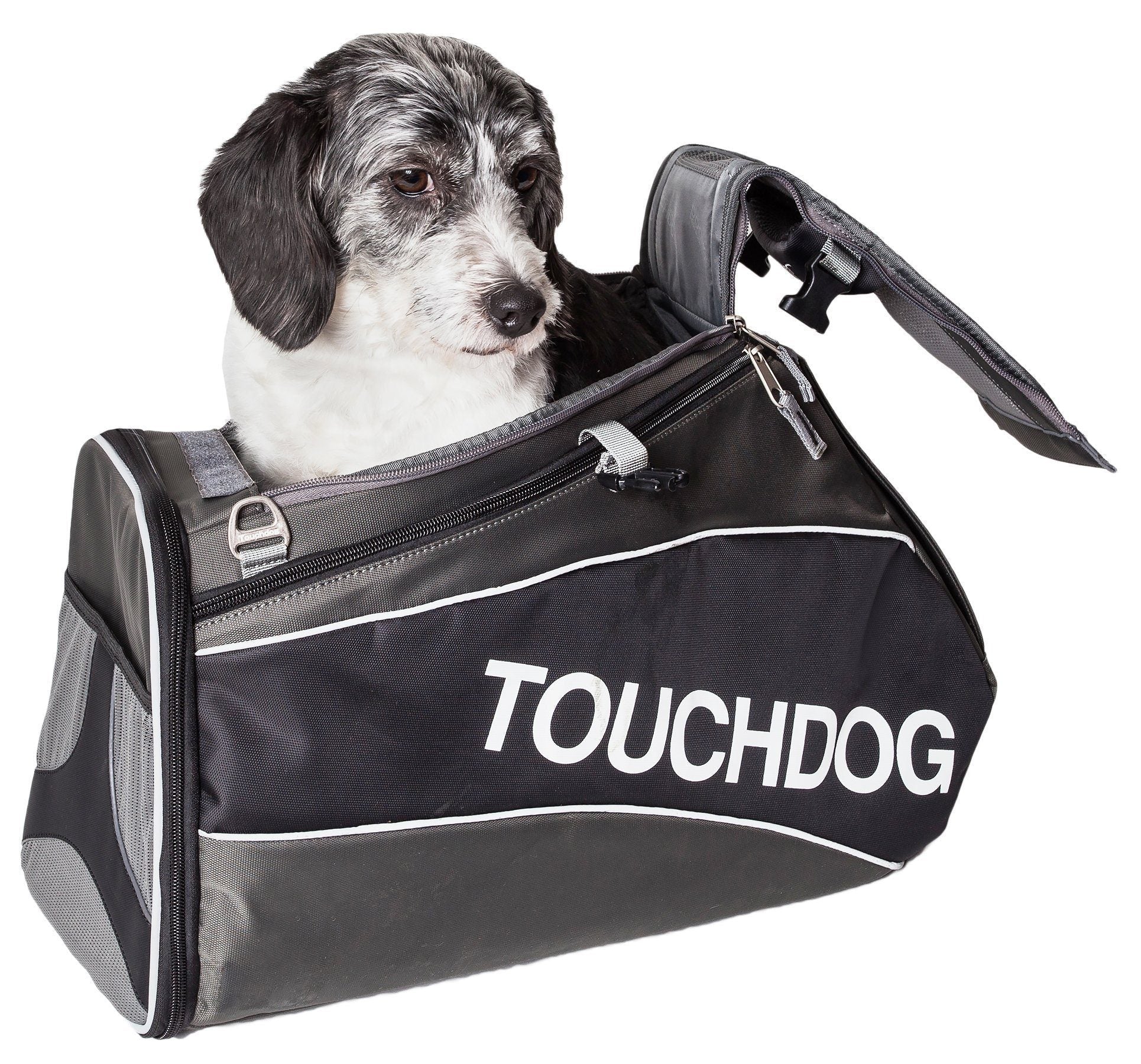 Touchdog ® 'Modern-Glide' Airline Approved Water-Resistant Sporty Travel Fashion Pet Dog Carrier - Image 3