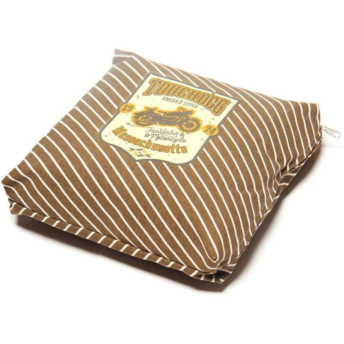 Touchdog ® 'Neutral-Striped' Squared Designer Dog Bed - Image 2