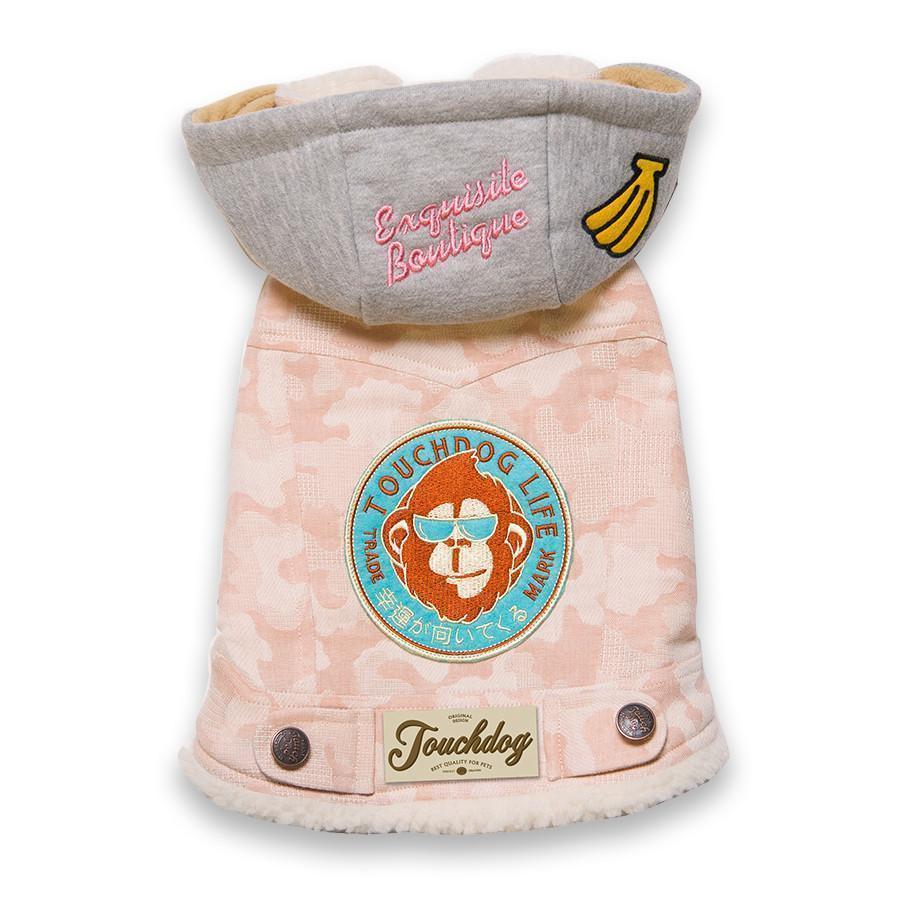 Touchdog ® Outlaw Embellished Retro-Denim Hooded Dog Sweater Coat - Image 2