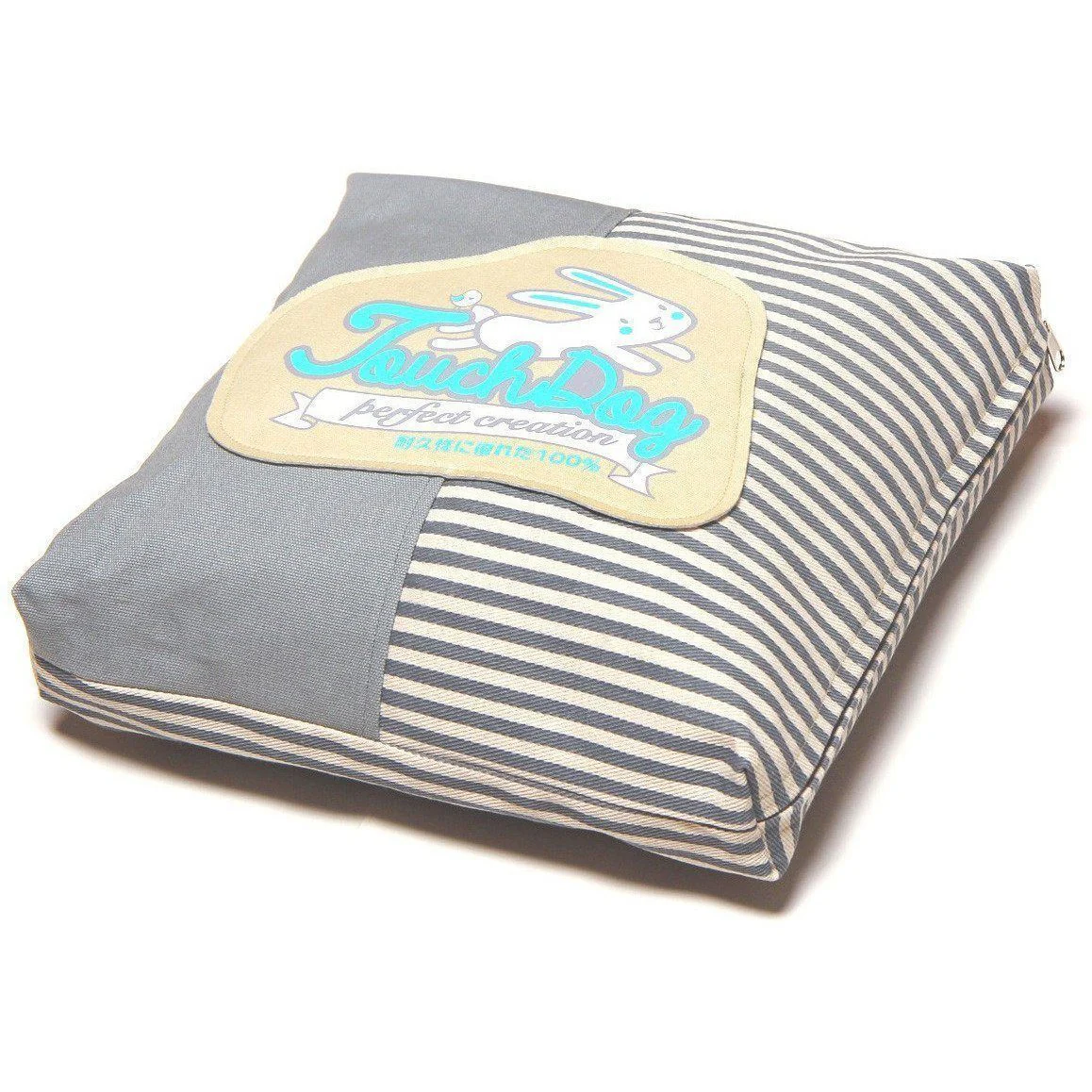 Touchdog ® 'Polka-Striped' Designer Premium Squared Dog Bed - Image 2