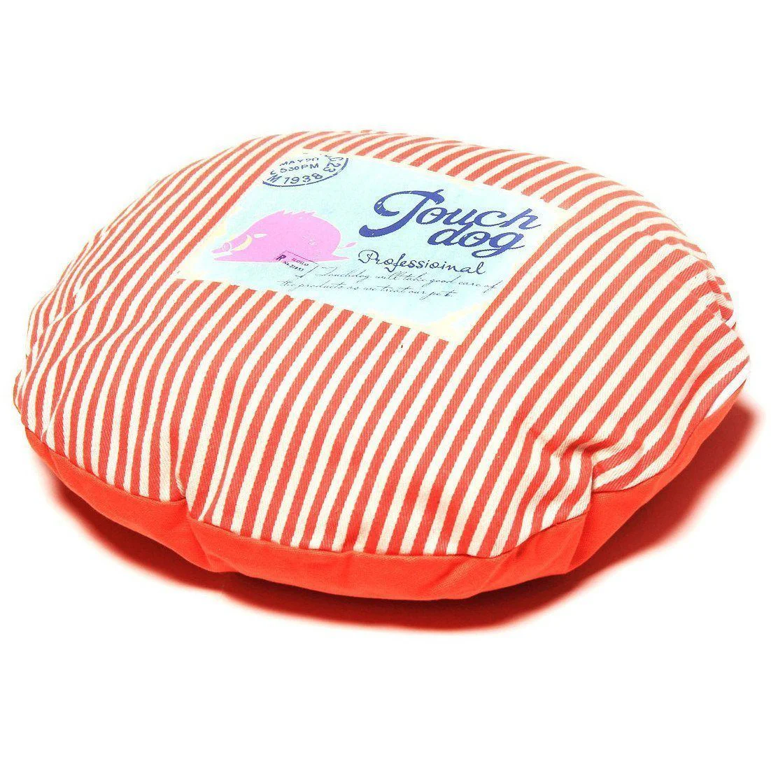 Touchdog ® 'Polka-Striped' Polo Designer Premium Rounded Dog Bed - Image 6