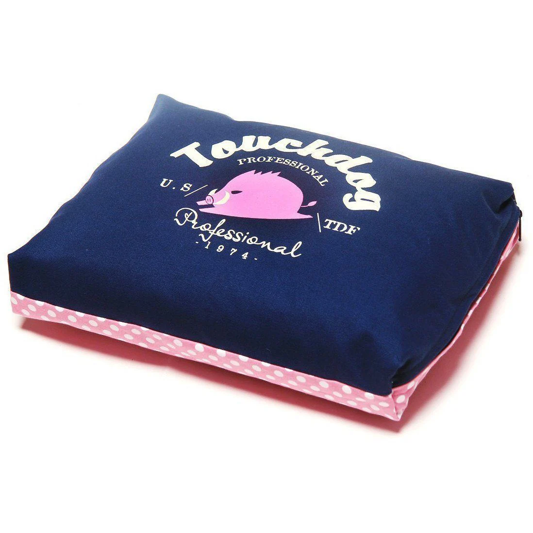 Touchdog ® 'Polka-Striped' Rectangular Designer Premium Dog Bed - Image 2