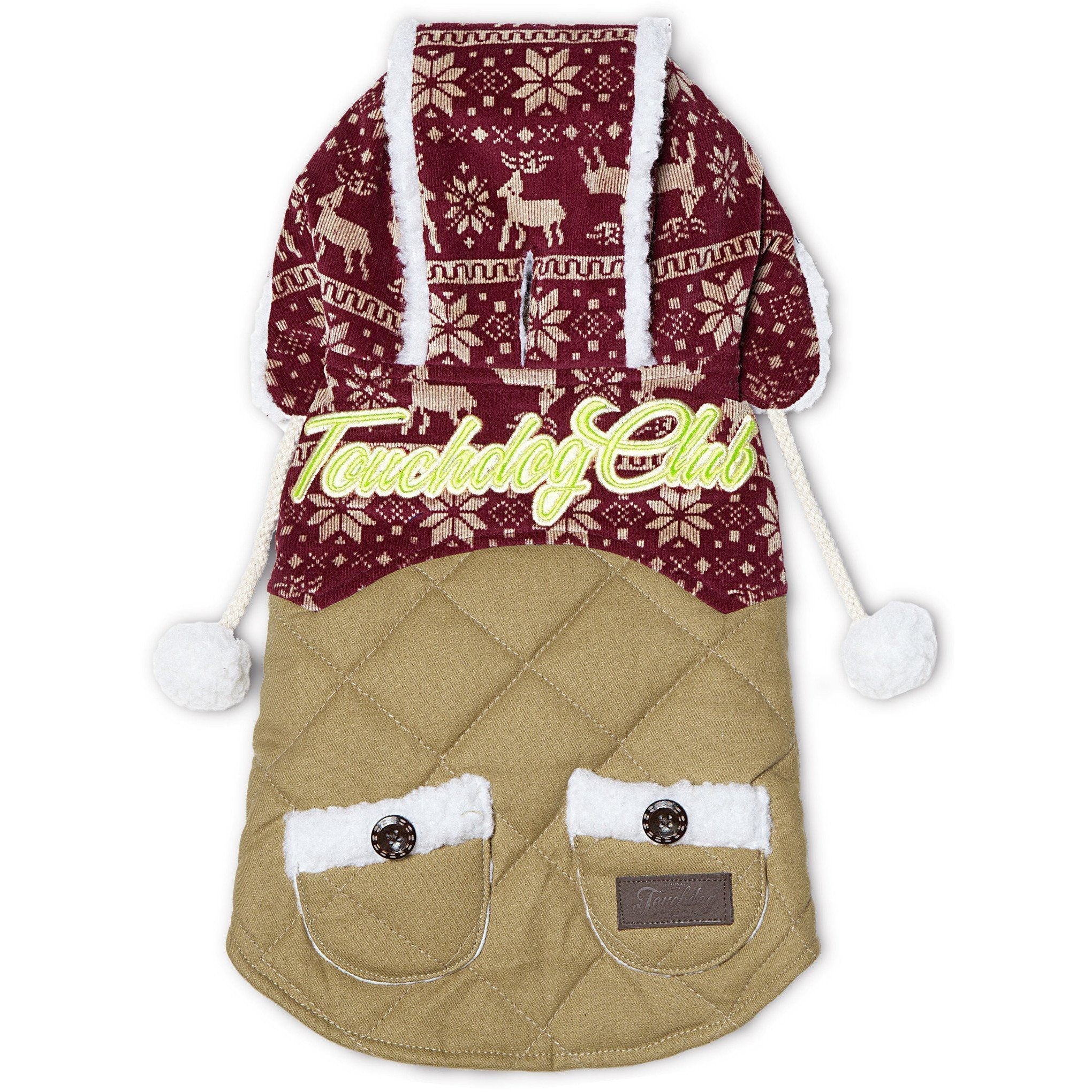 Touchdog ® 'Snowadayz' Pom Pom Hooded Fashion Dog Jacket - Image 3
