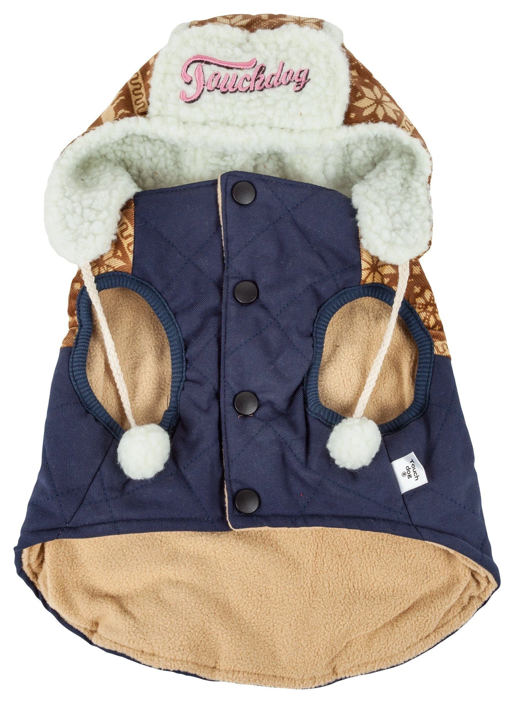 Touchdog ® 'Snowadayz' Pom Pom Hooded Fashion Dog Jacket - Image 5