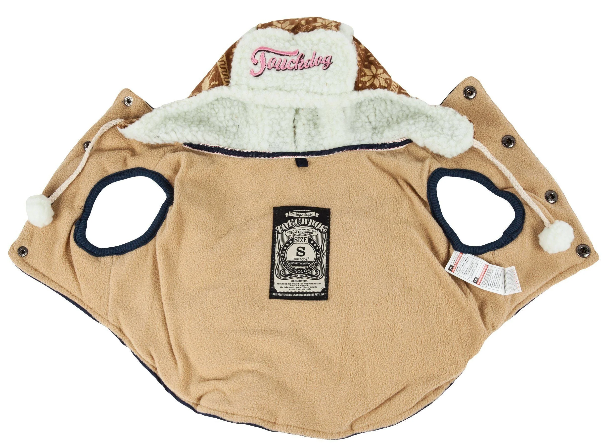 Touchdog ® 'Snowadayz' Pom Pom Hooded Fashion Dog Jacket - Image 7