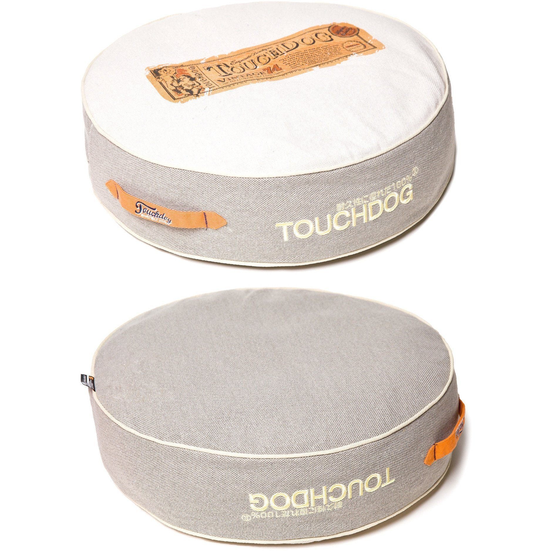 Touchdog ® 'Surround-View' Original Classical Denim Rounded Designer Dog Bed - Image 3