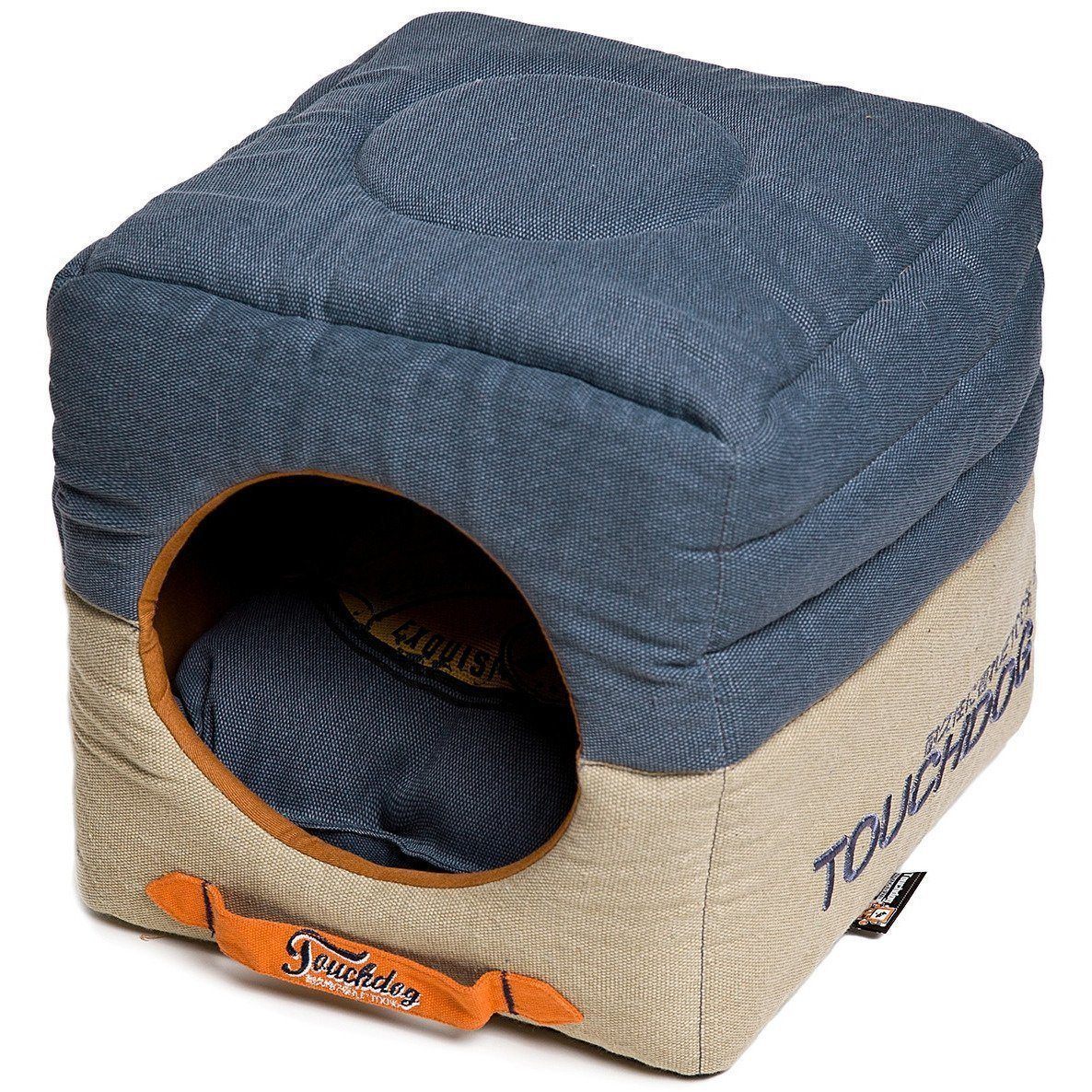 Touchdog ® 'Vintage Squared' 2-in-1 Convertible and Collapsible Dog and Cat Bed - Image 2