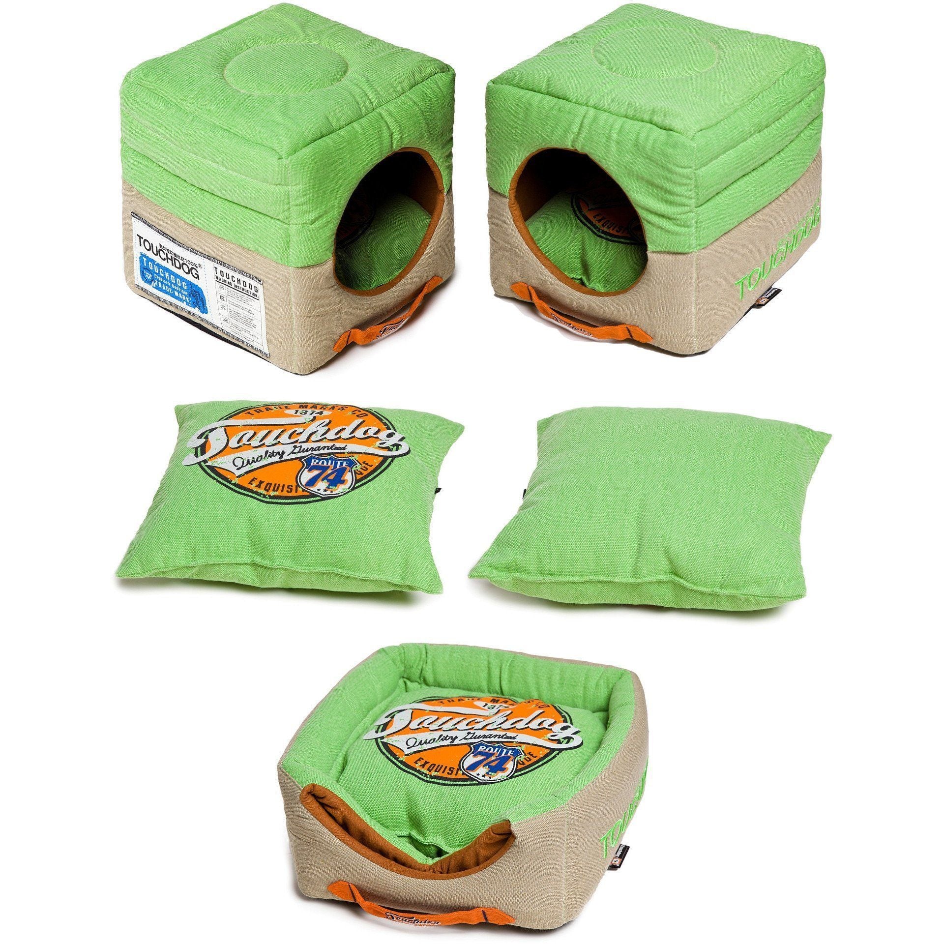 Touchdog ® 'Vintage Squared' 2-in-1 Convertible and Collapsible Dog and Cat Bed - Image 5